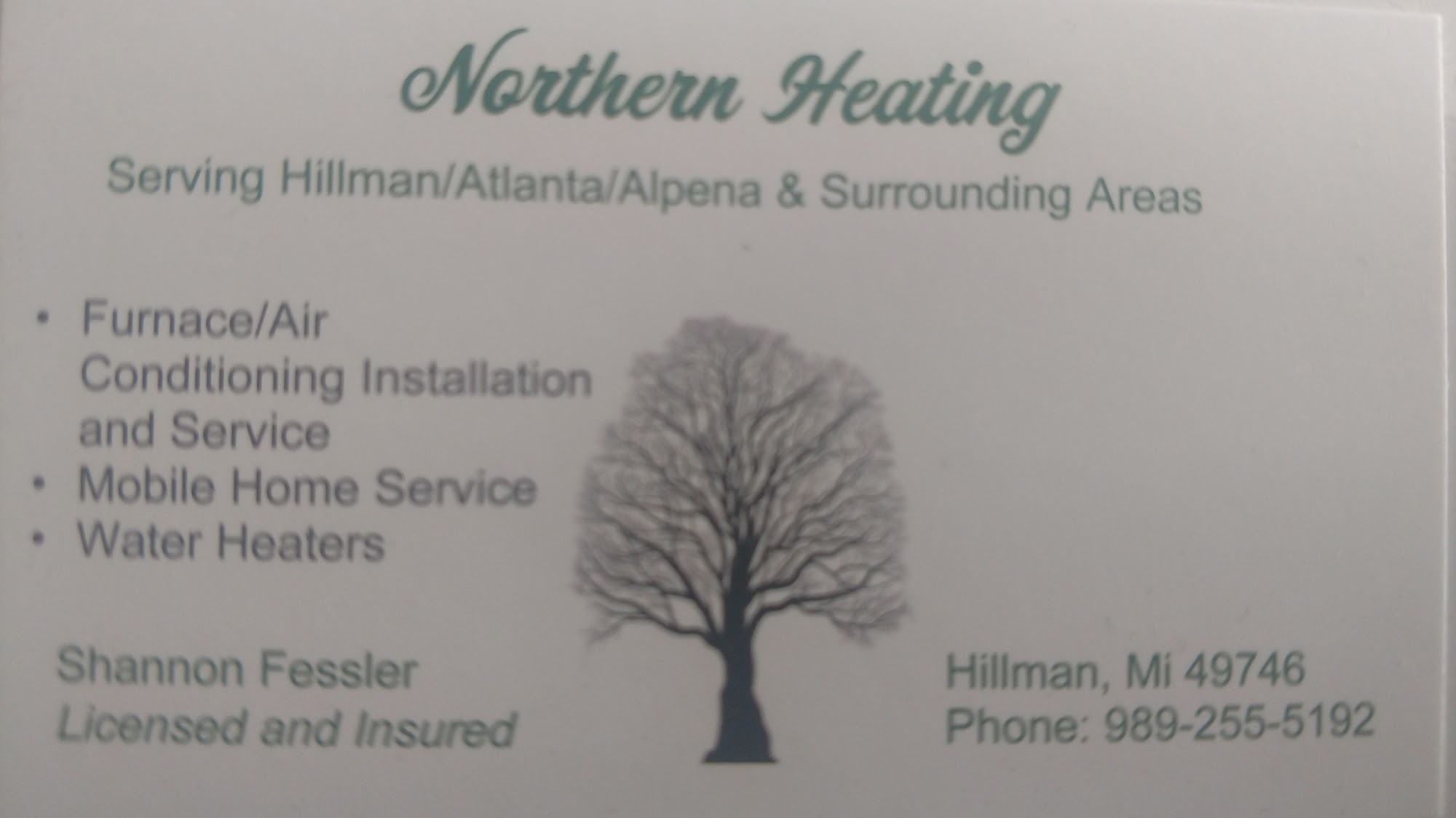 Northern Heating 2400 Paul Rd, Hillman Michigan 49746