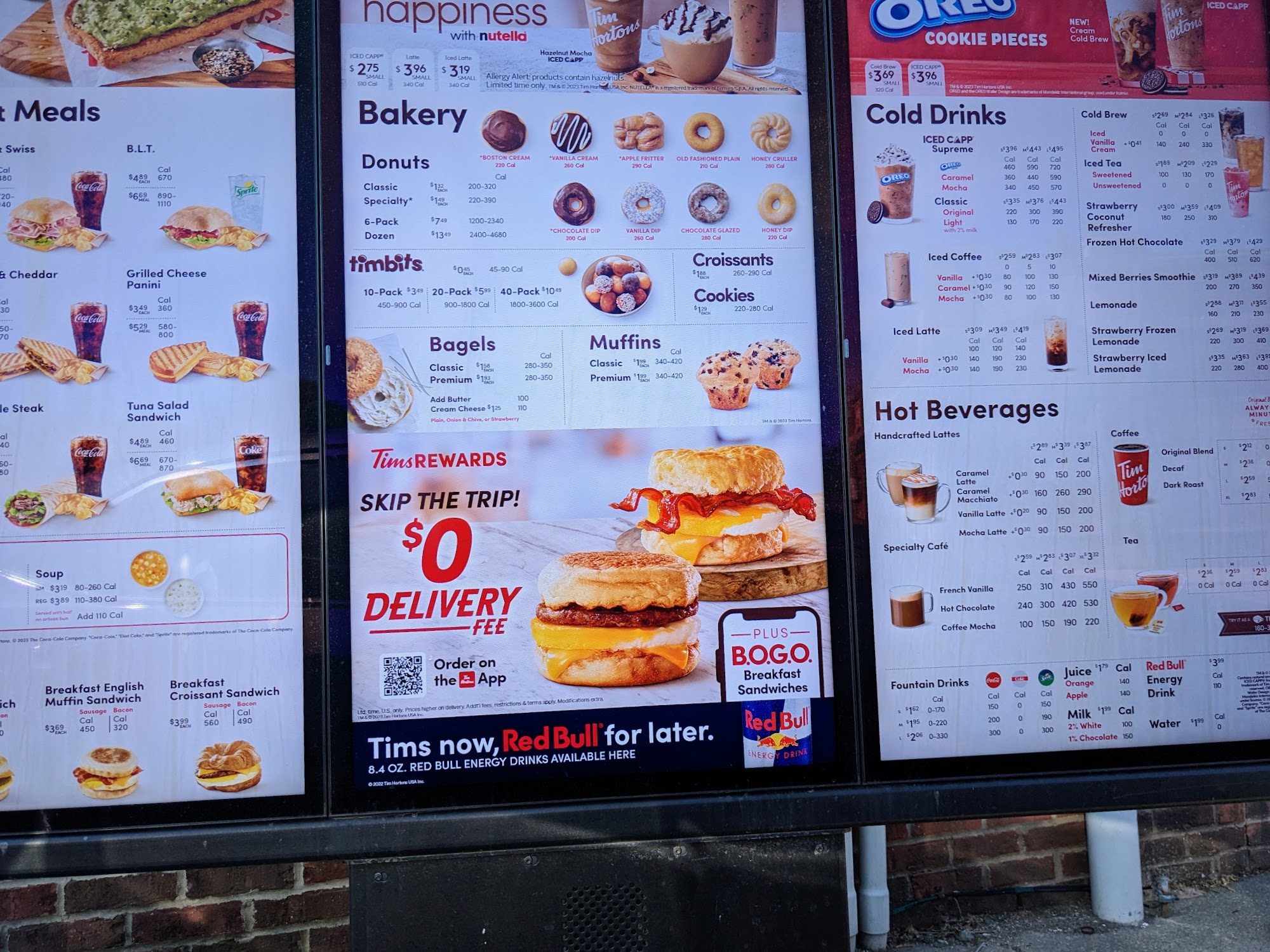Tim Hortons Menu