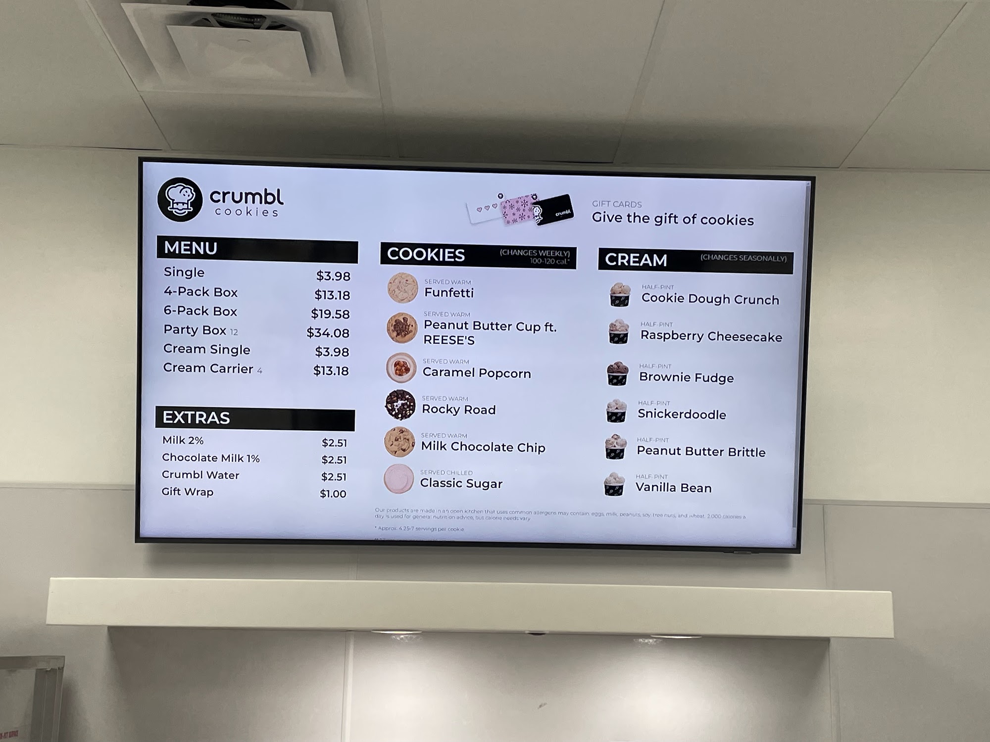 Crumbl - Novi Menu