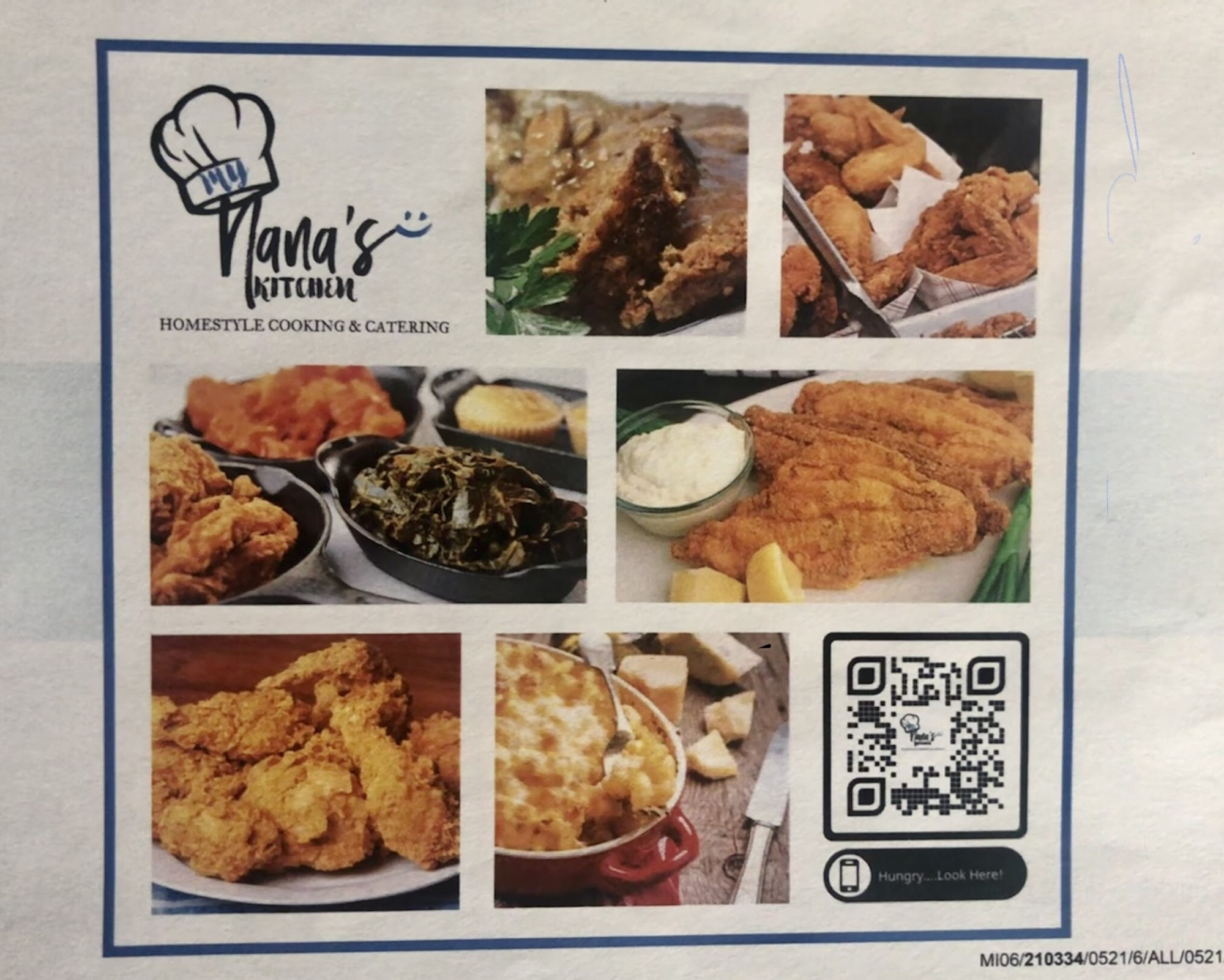 My Nana's Kitchen Homestyle Cooking and Catering Menu