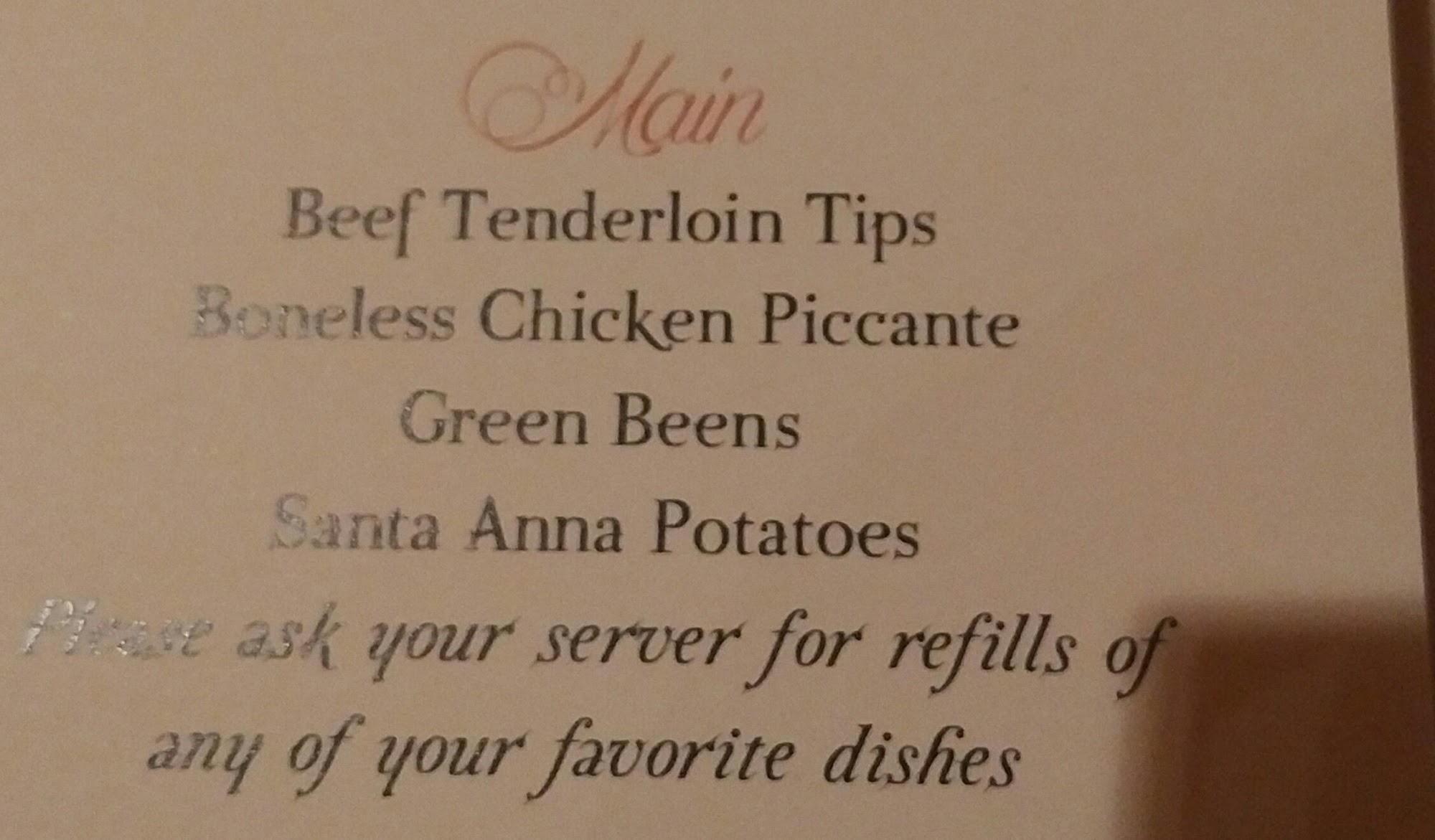 Penna's of Sterling Menu