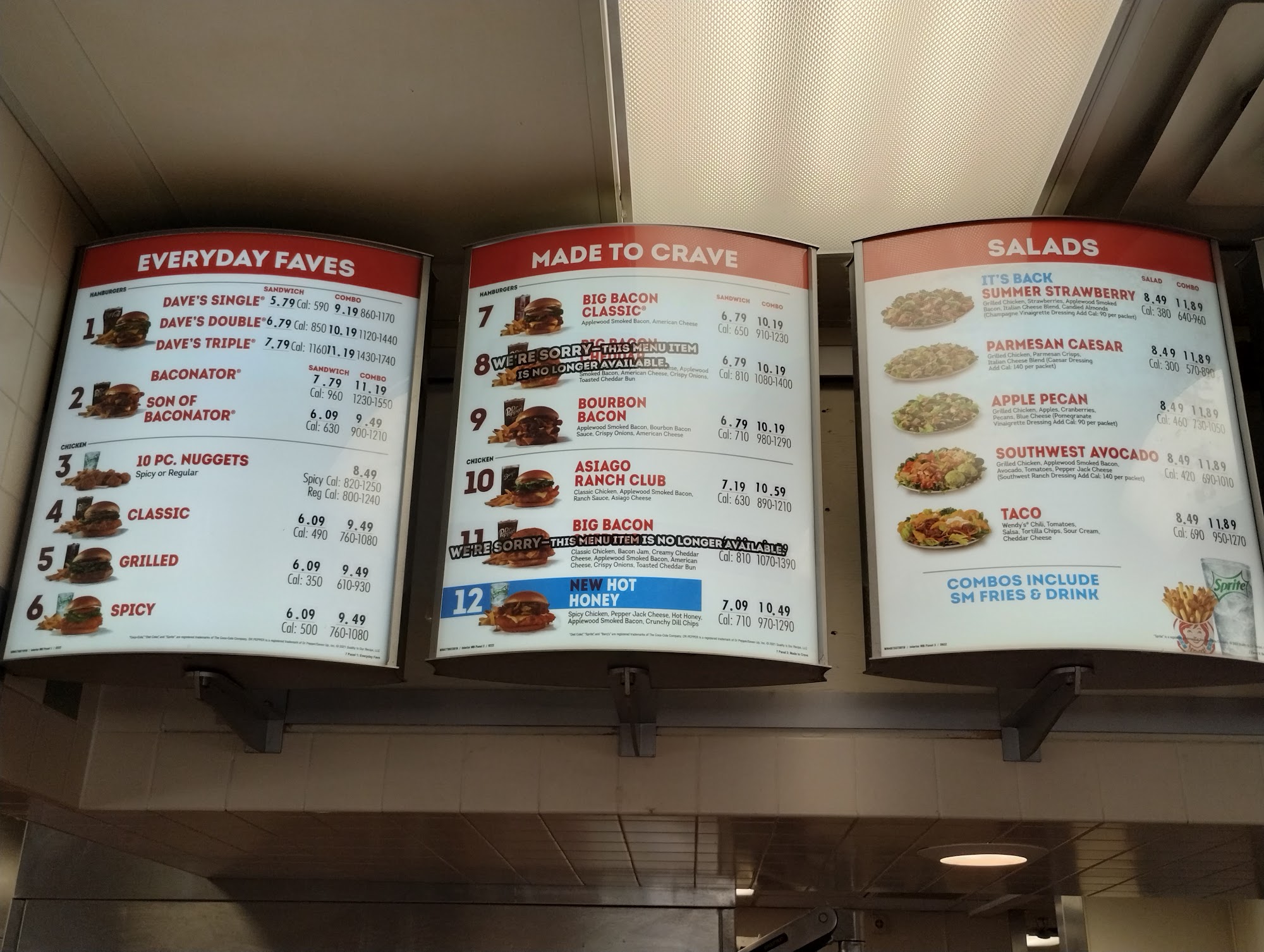 Wendy's Menu