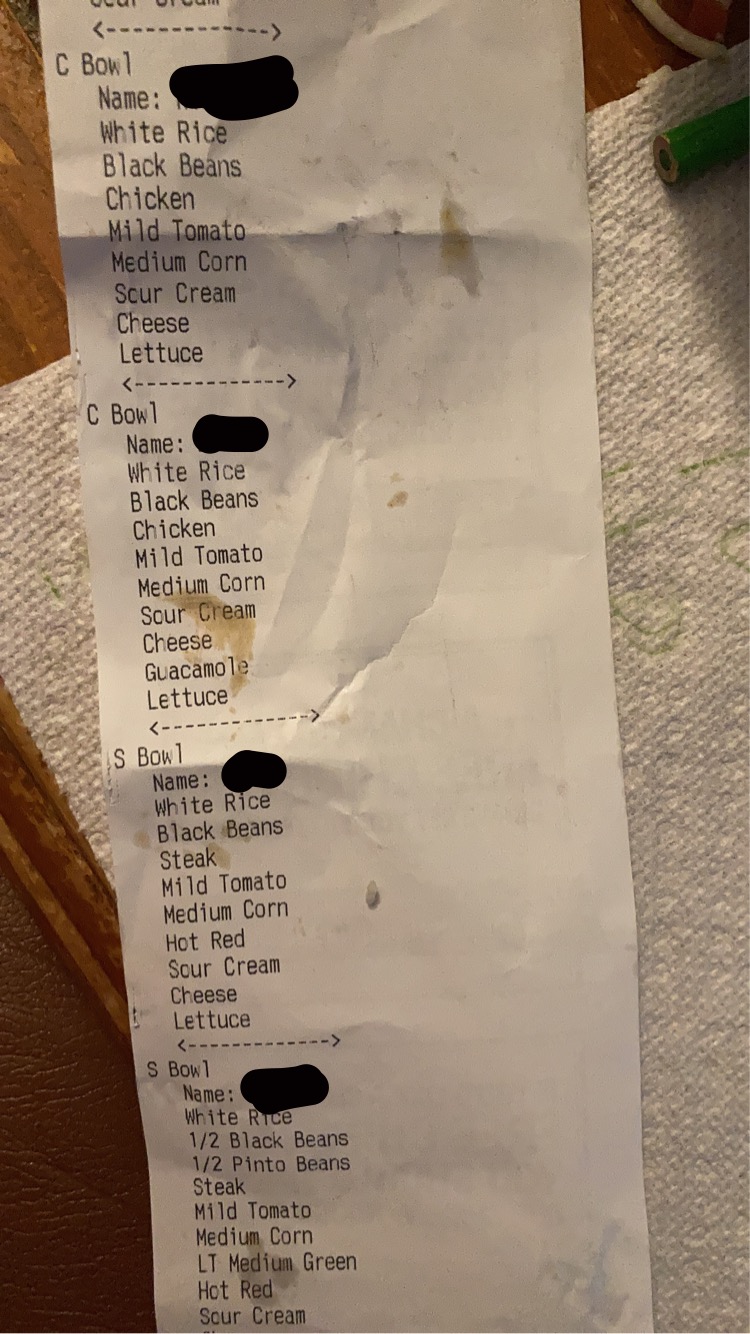 Chipotle Mexican Grill Menu