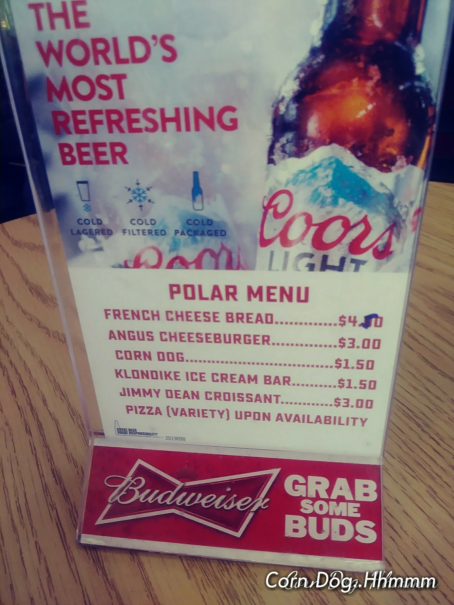 The Polar Lounge Menu