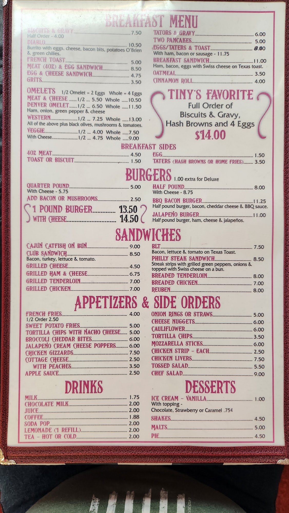 Kiss My Grits Kafe Menu