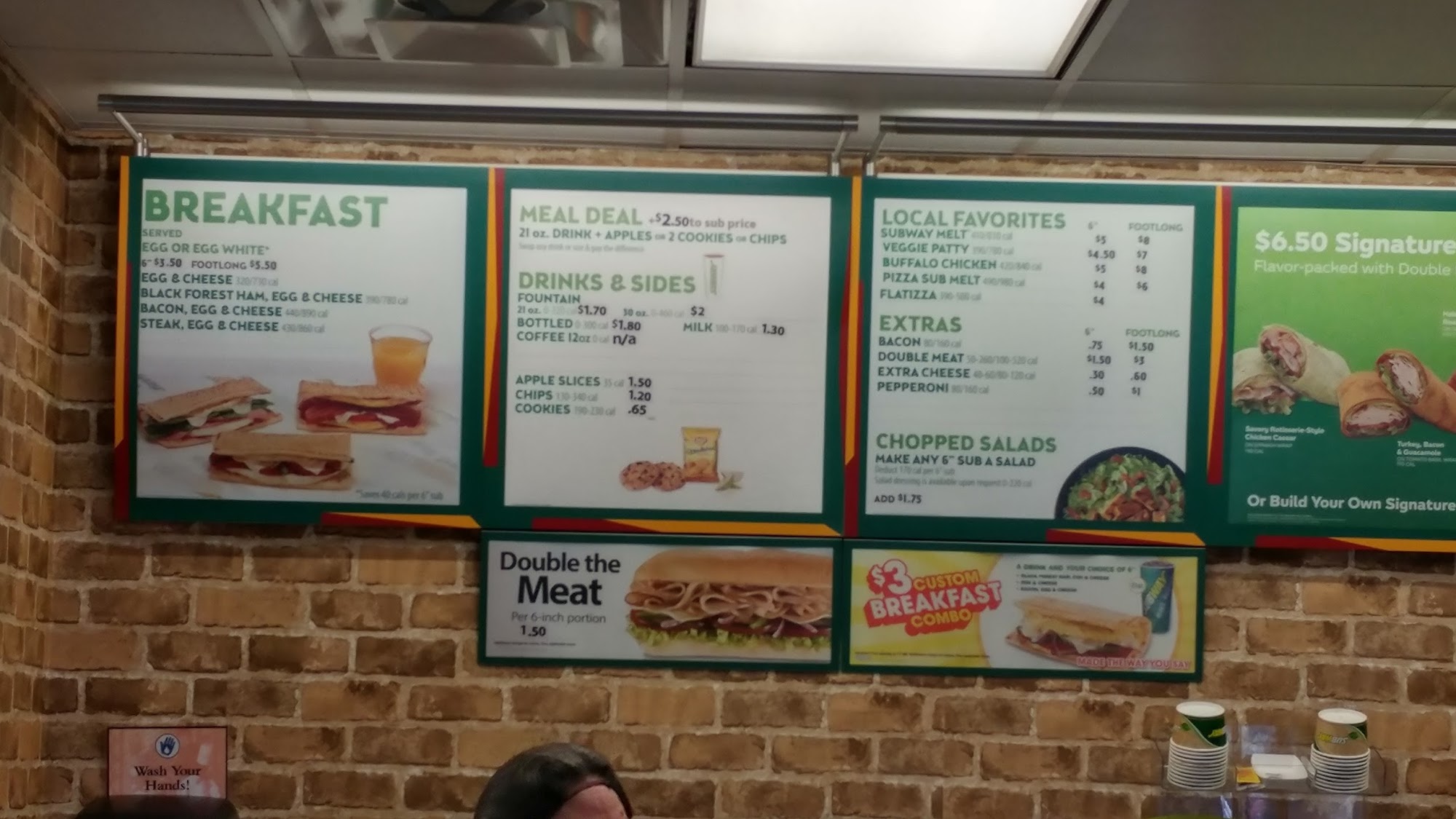 Subway Menu