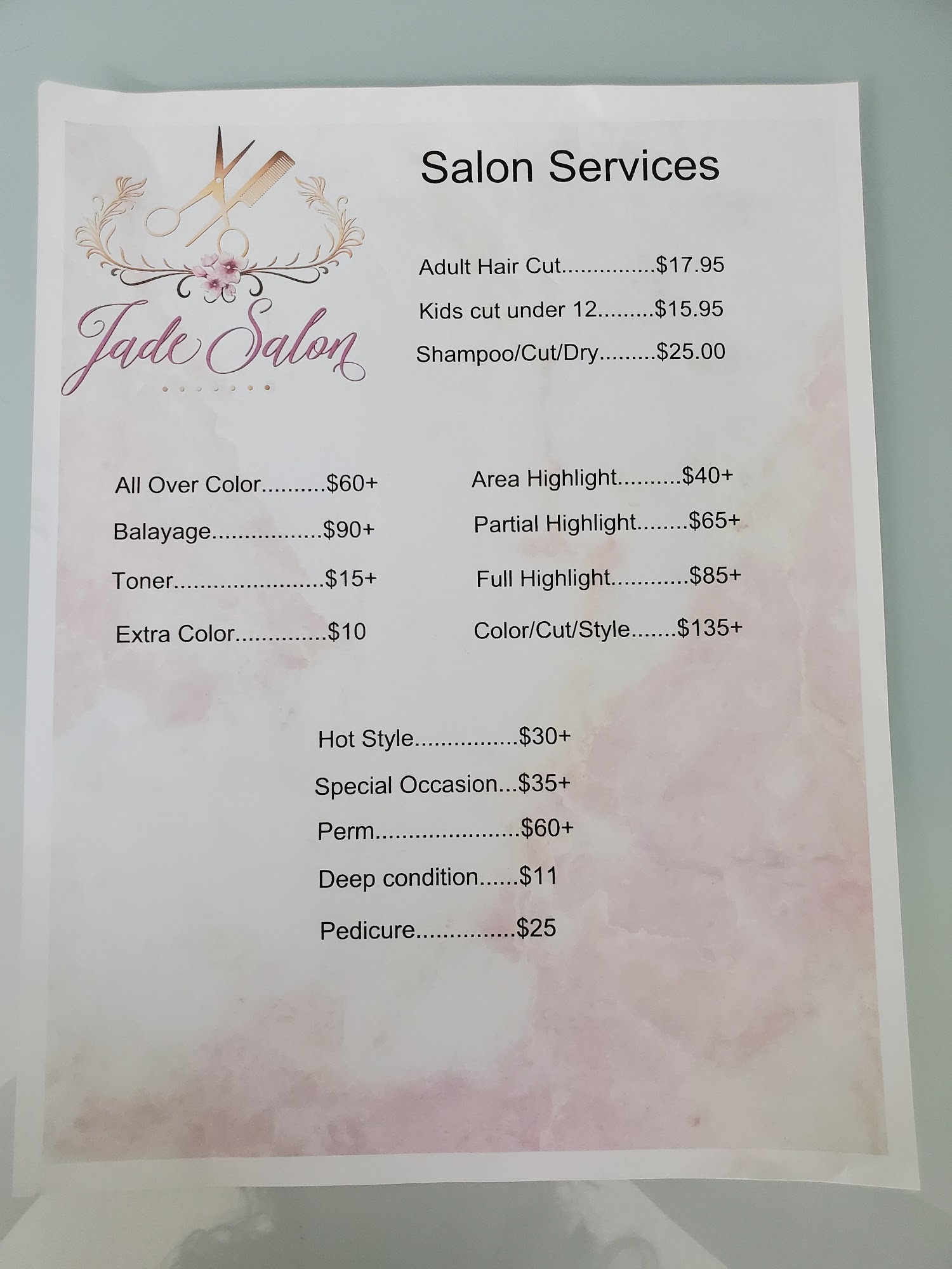 Jade Salon 6002 State Rd B, Hillsboro Missouri 63050