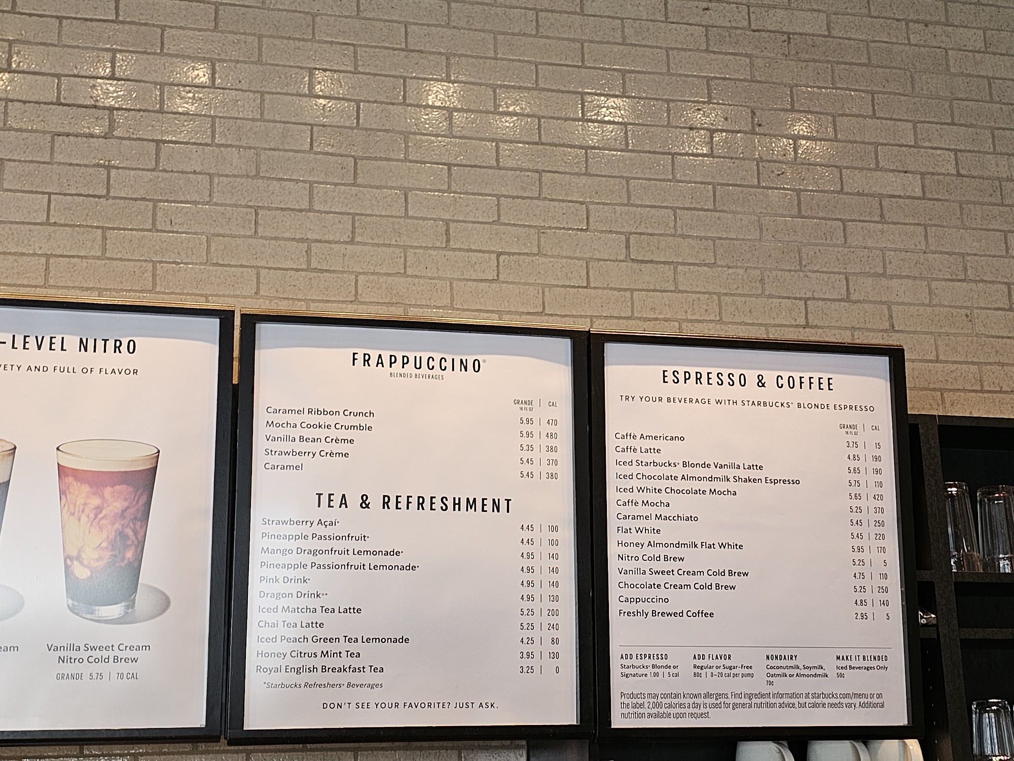 Starbucks Menu