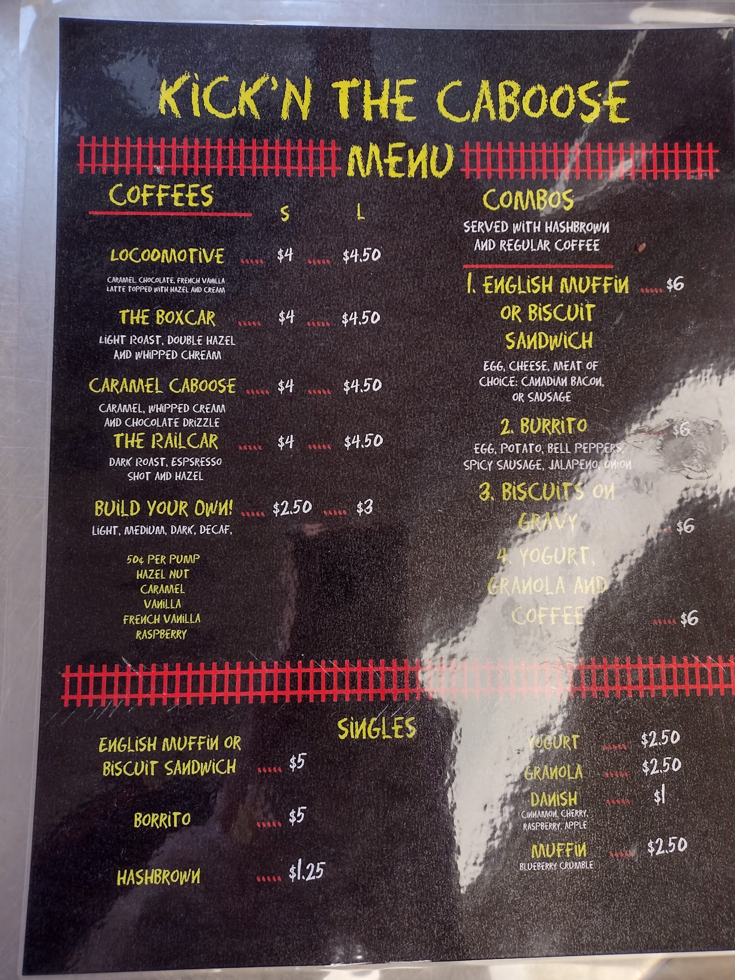 Kick in the Caboose Menu