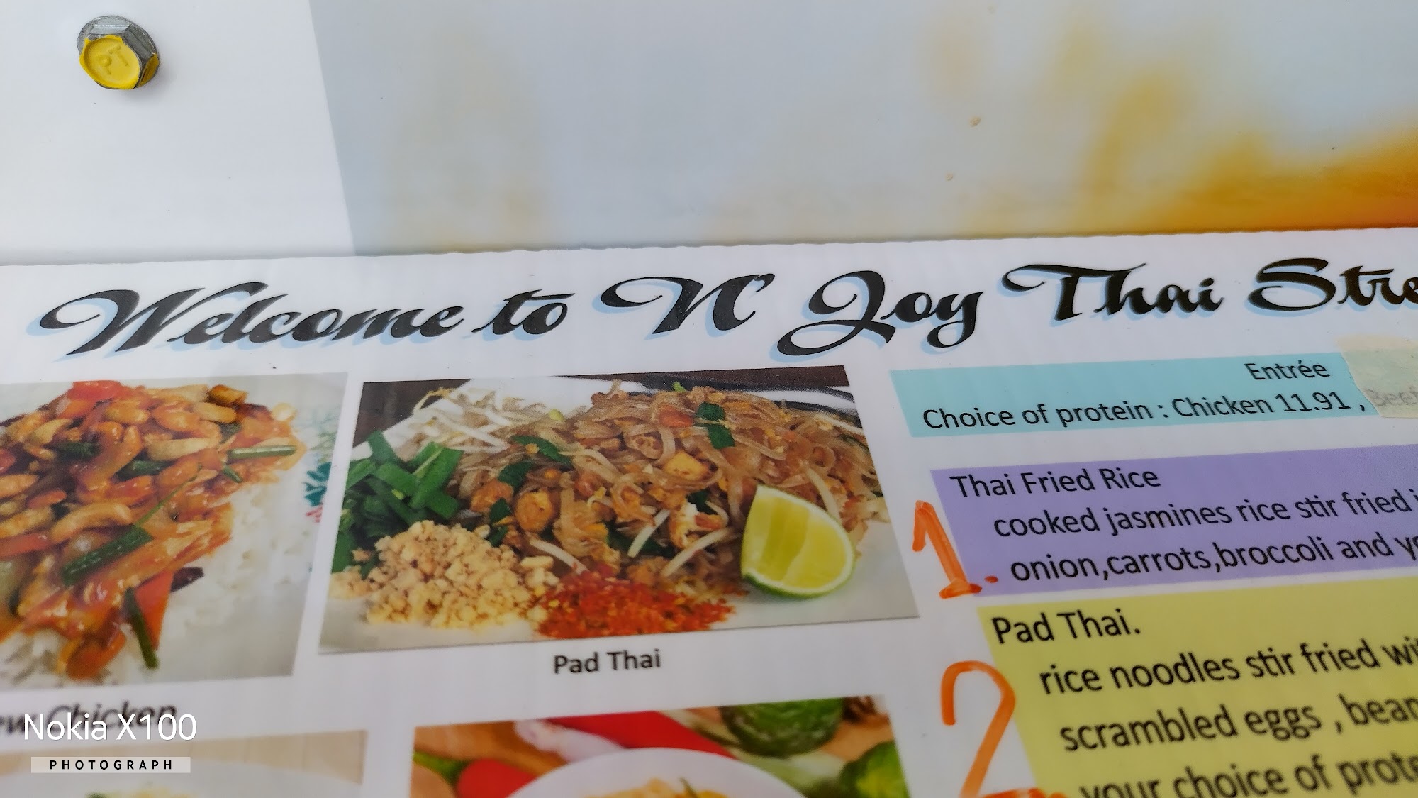 N'Joy Thai Streetfood Menu