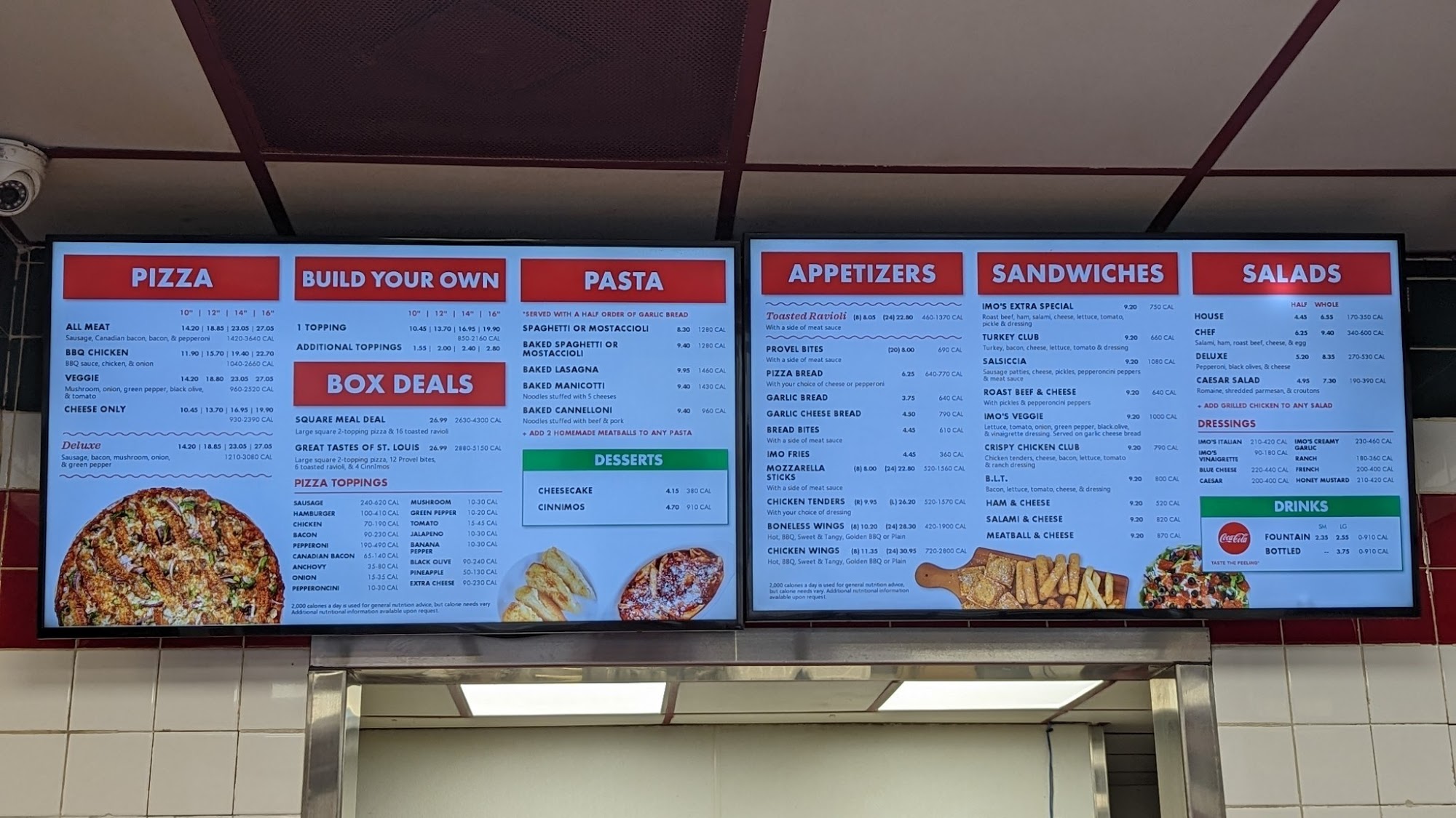 Imo's Pizza Menu