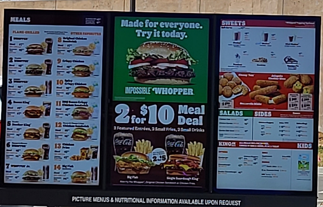 Burger King Menu