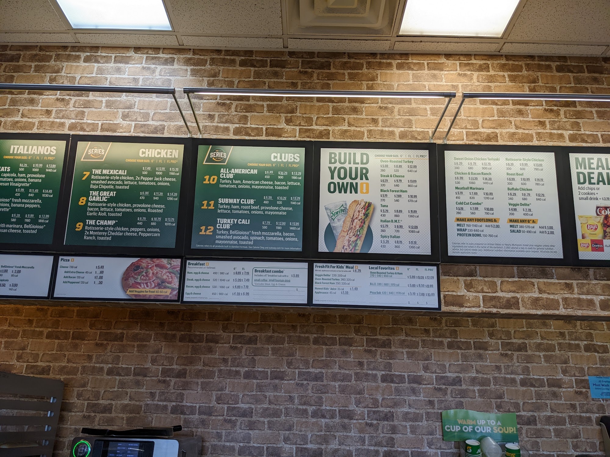 Subway Menu