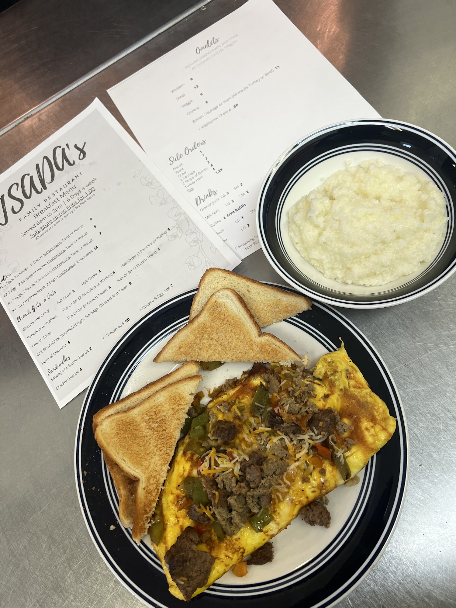 JSADA’s Restaurant and Bakery Menu