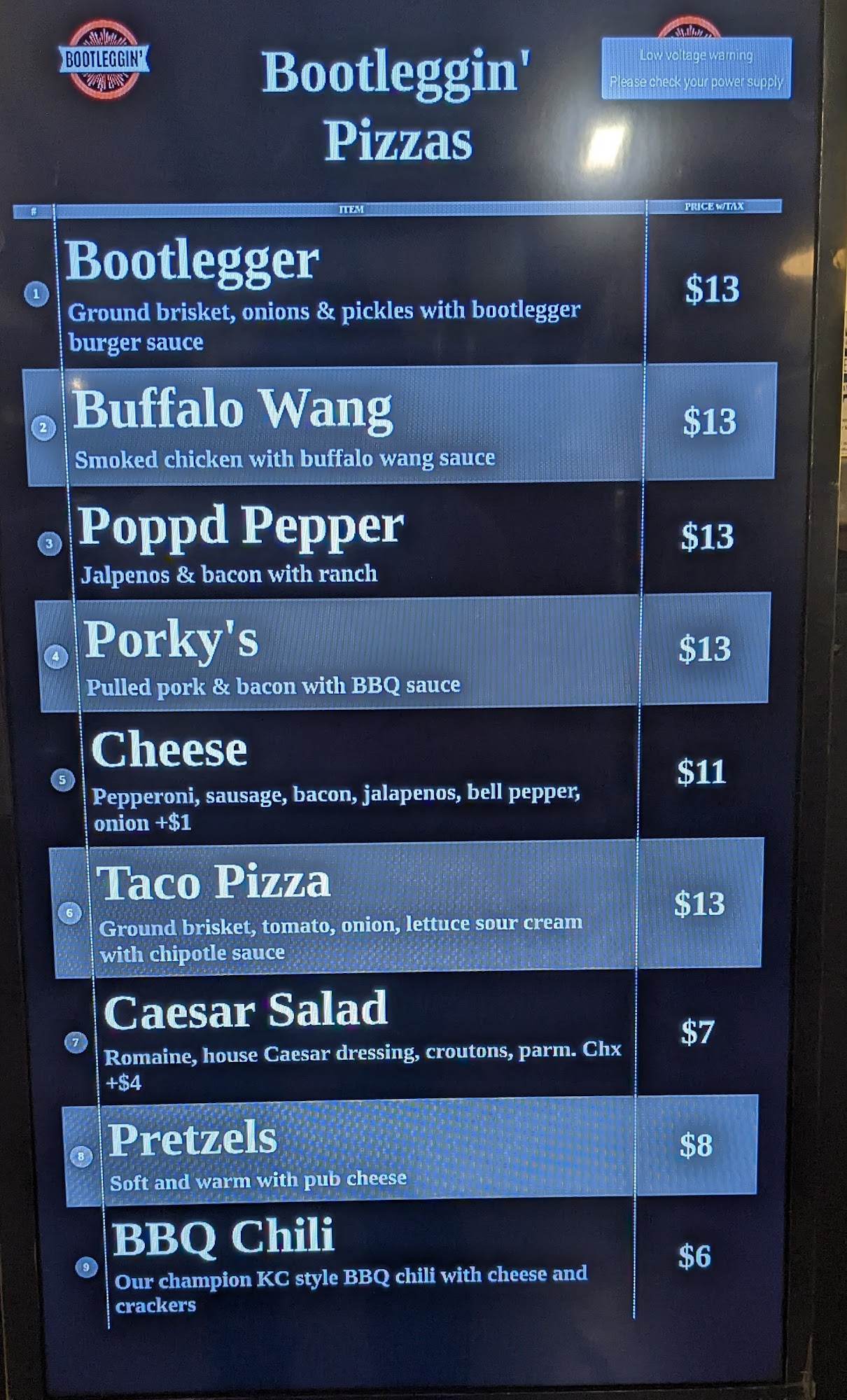 Bootleggin 3rd Gear Menu