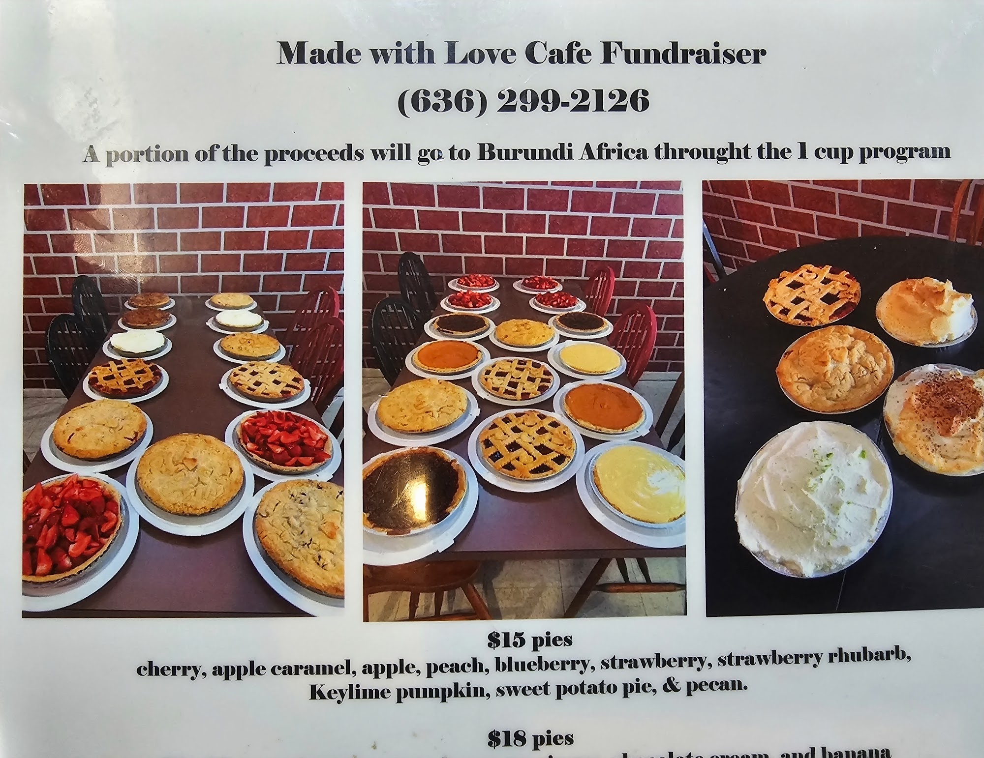 Made With Love Cafe Menu