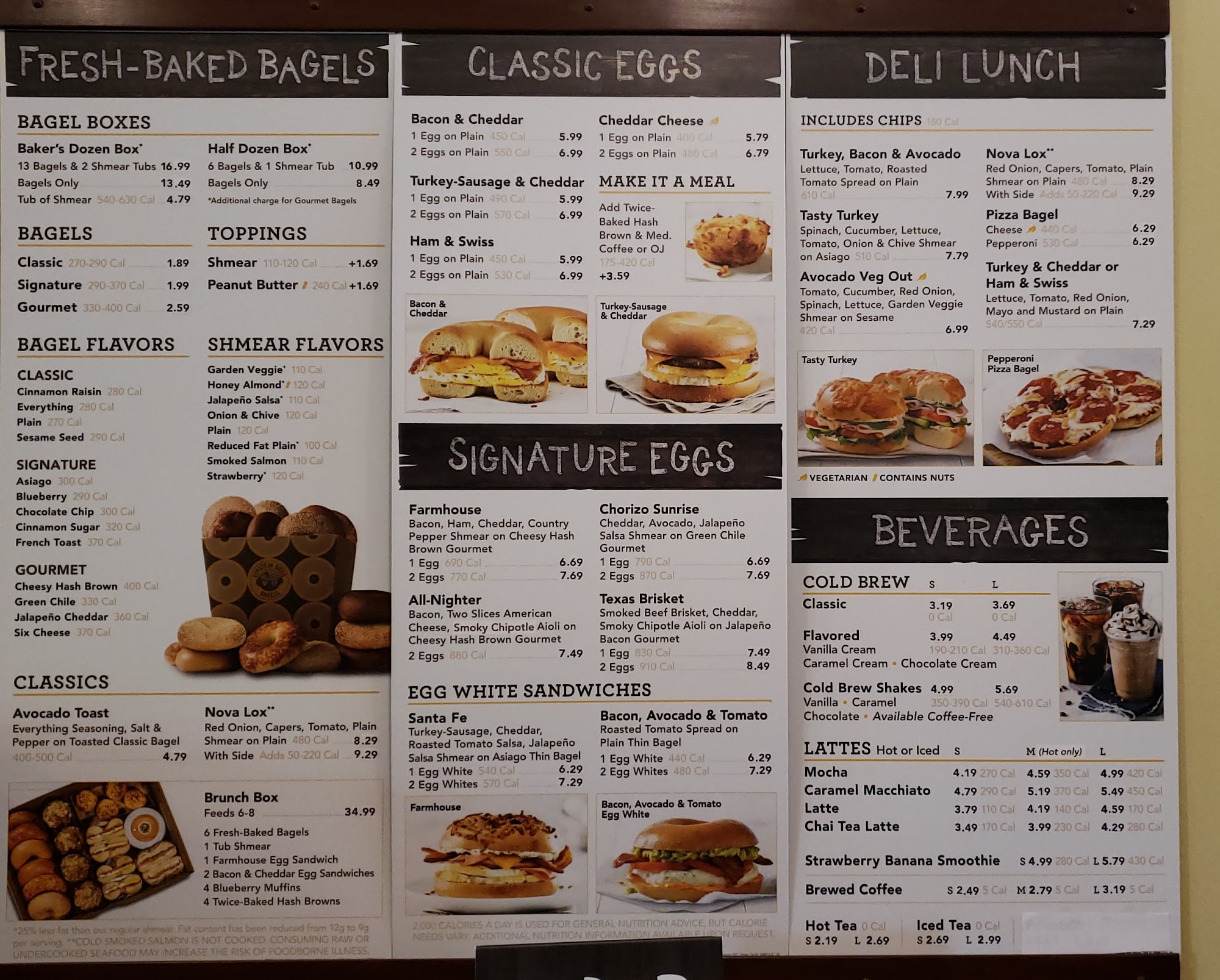 Einstein Bros. Bagels Menu