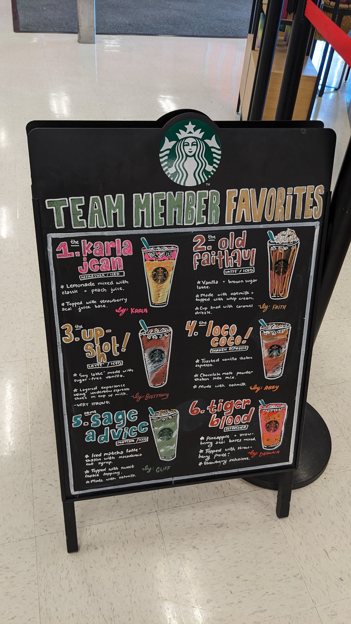 Starbucks Menu