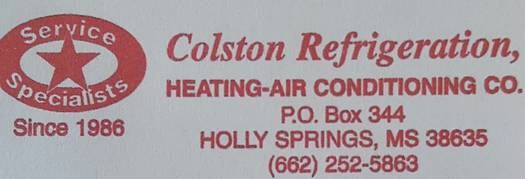 Colston Refrigeration, Heating & Air Conditioning Company 145 MS-4, Holly Springs Mississippi 38635
