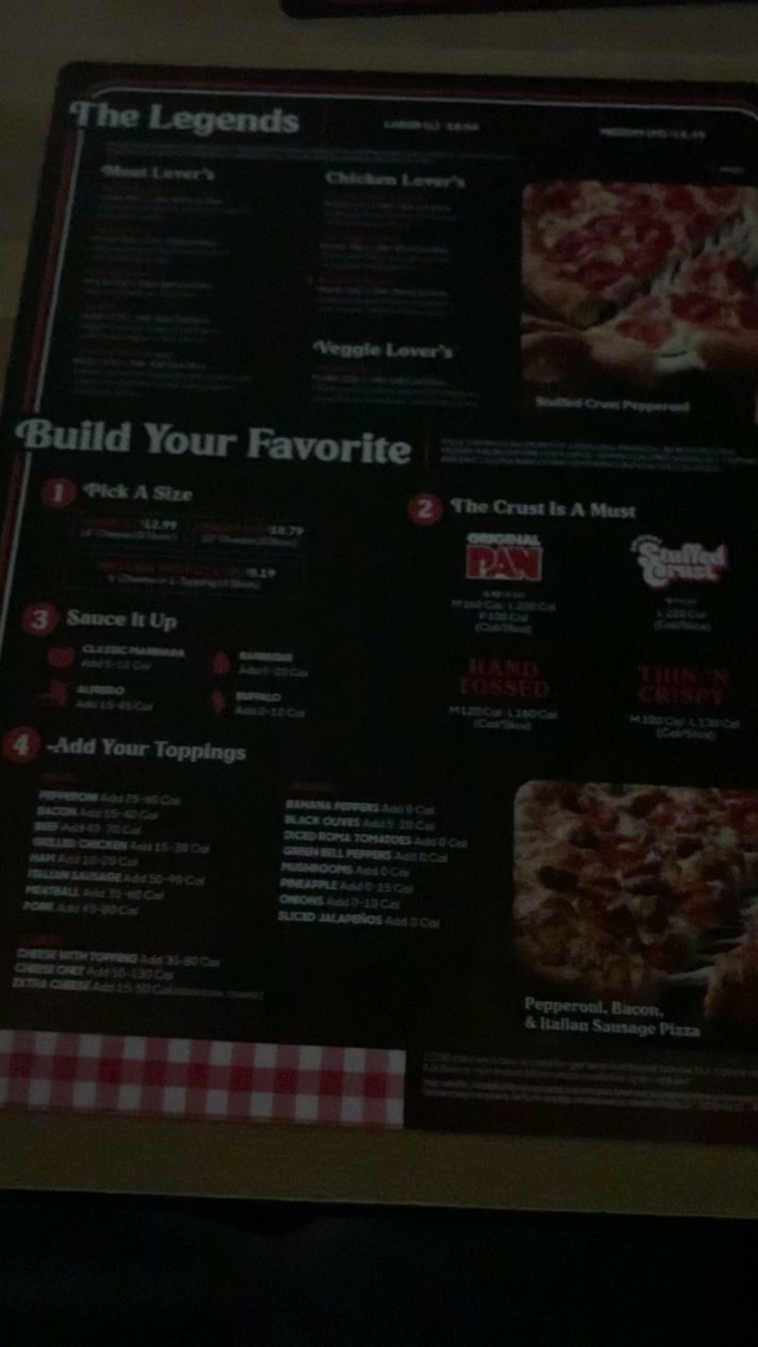 Pizza Hut Menu
