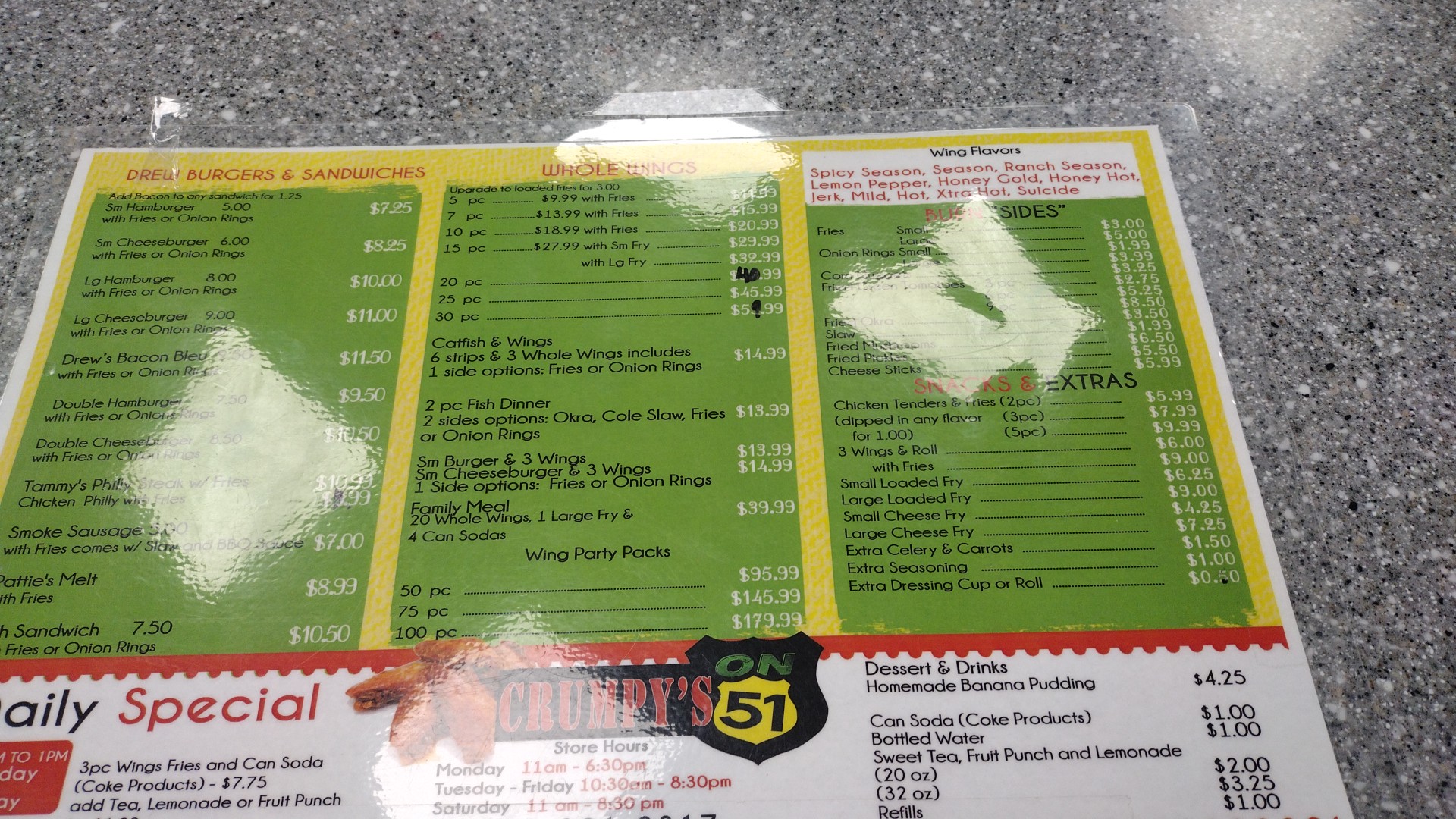 Crumpy's on 51 Menu