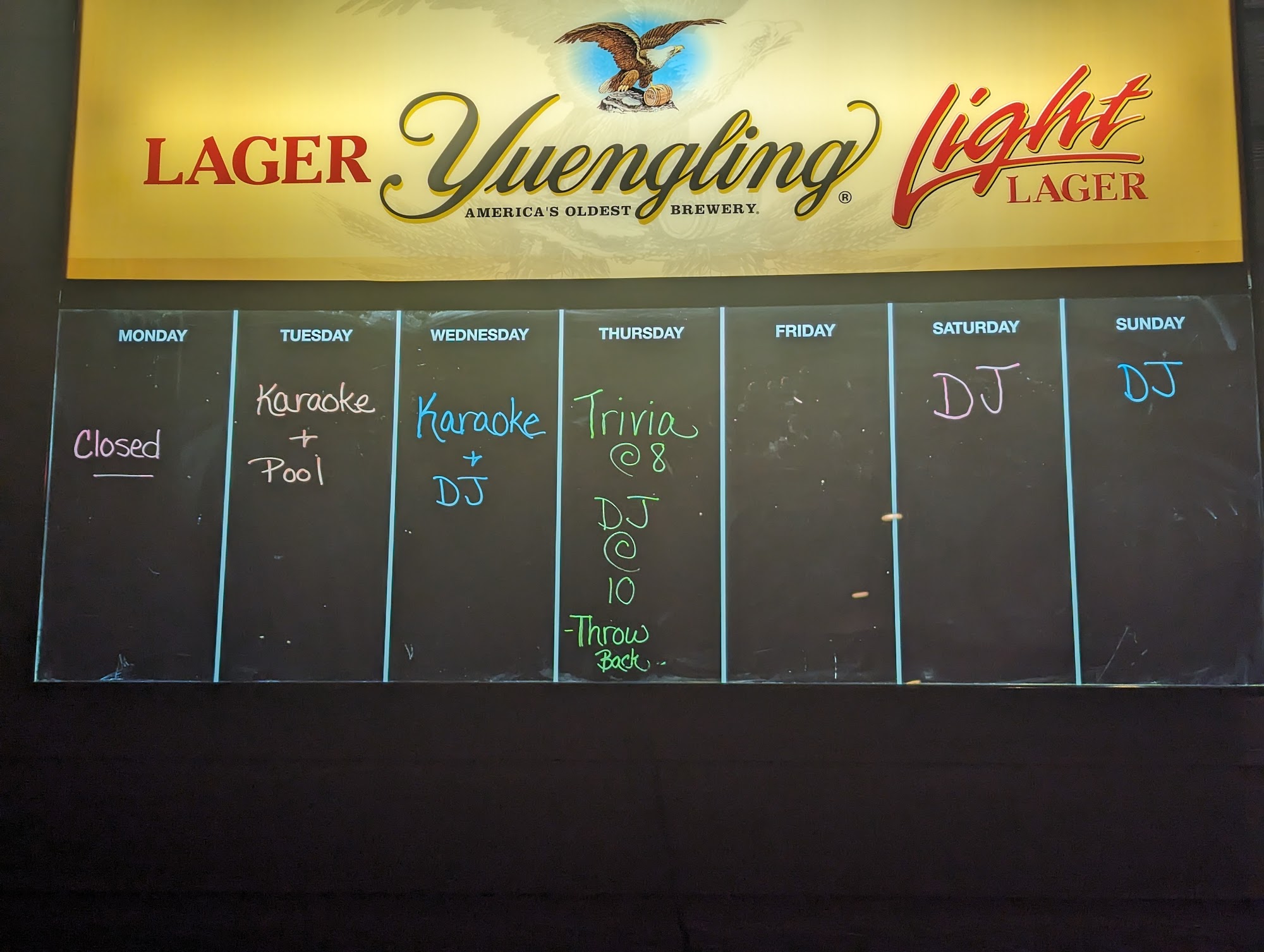 Jacques’ Bar Menu