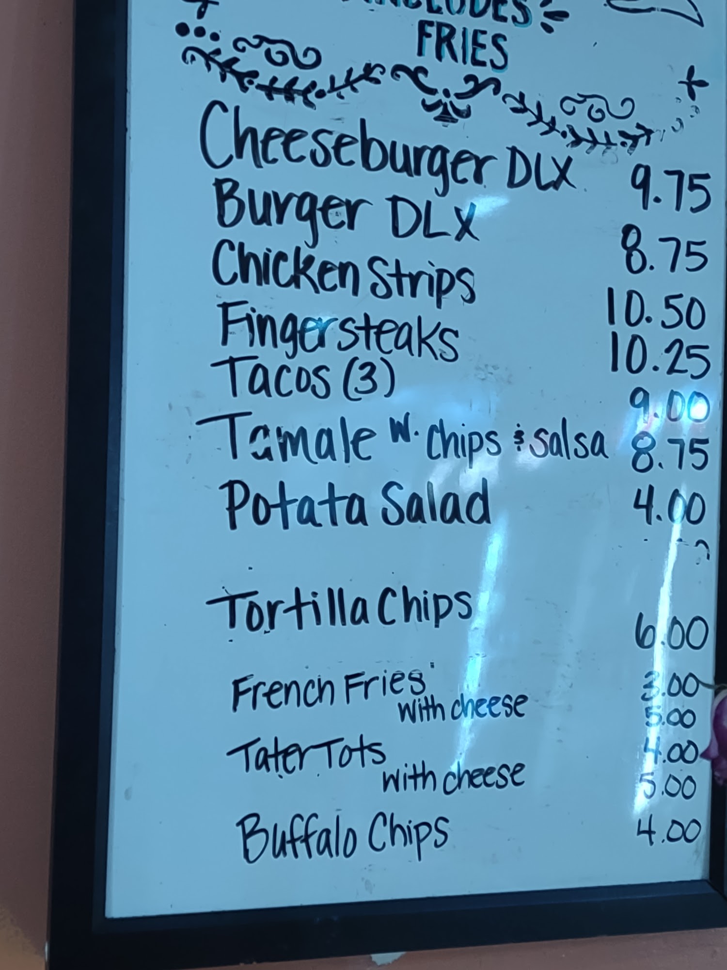 Big River Cantina Menu
