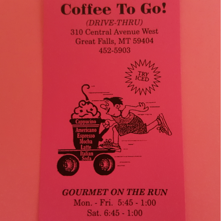 Coffee To Go-Drive Thru Menu