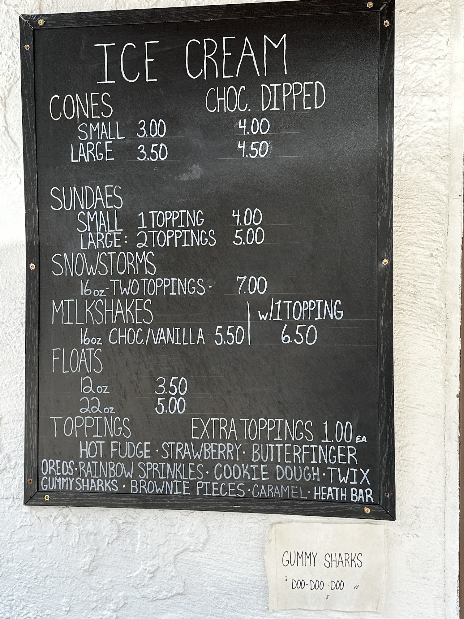 Wolf Hogies & Ice Cream Menu