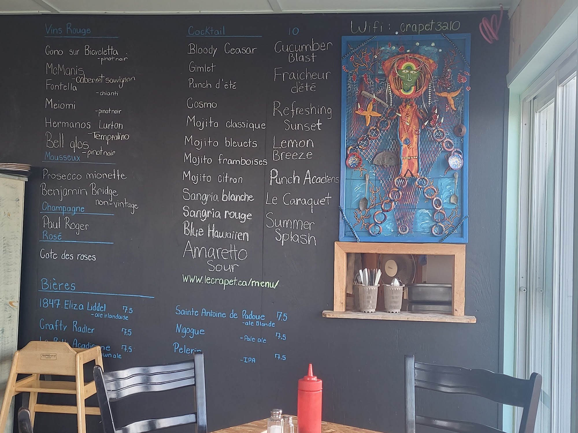 Resto-bar Le Crapet Menu