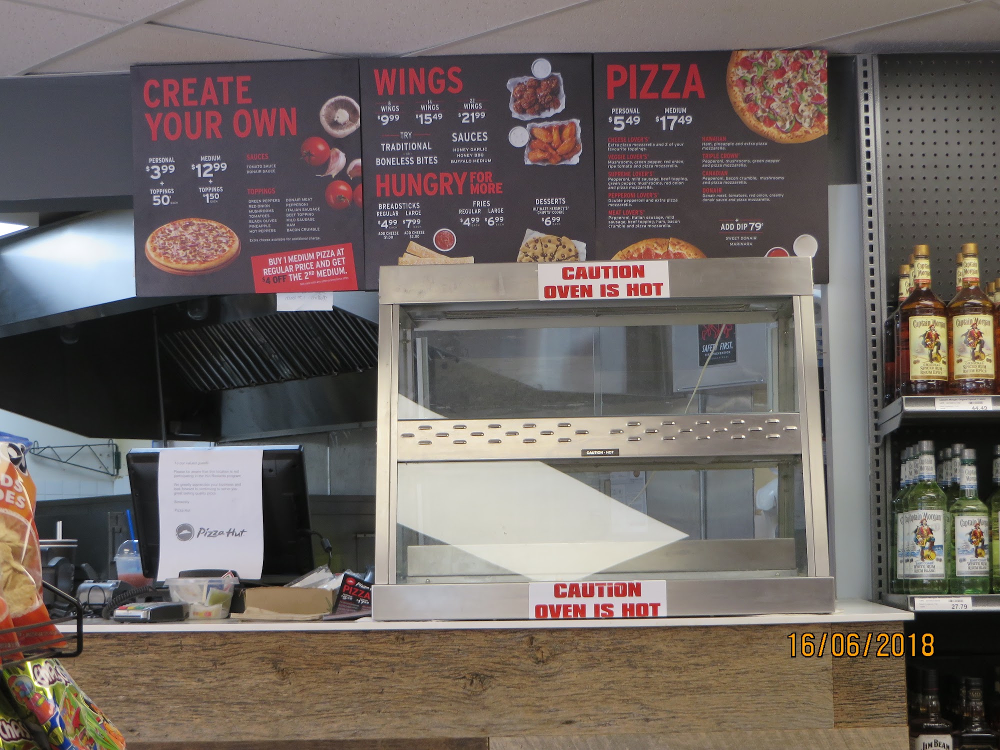 Pizza Shack Menu