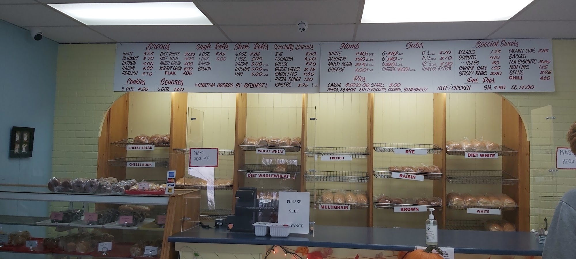 Walton's Bakery Ltd Menu