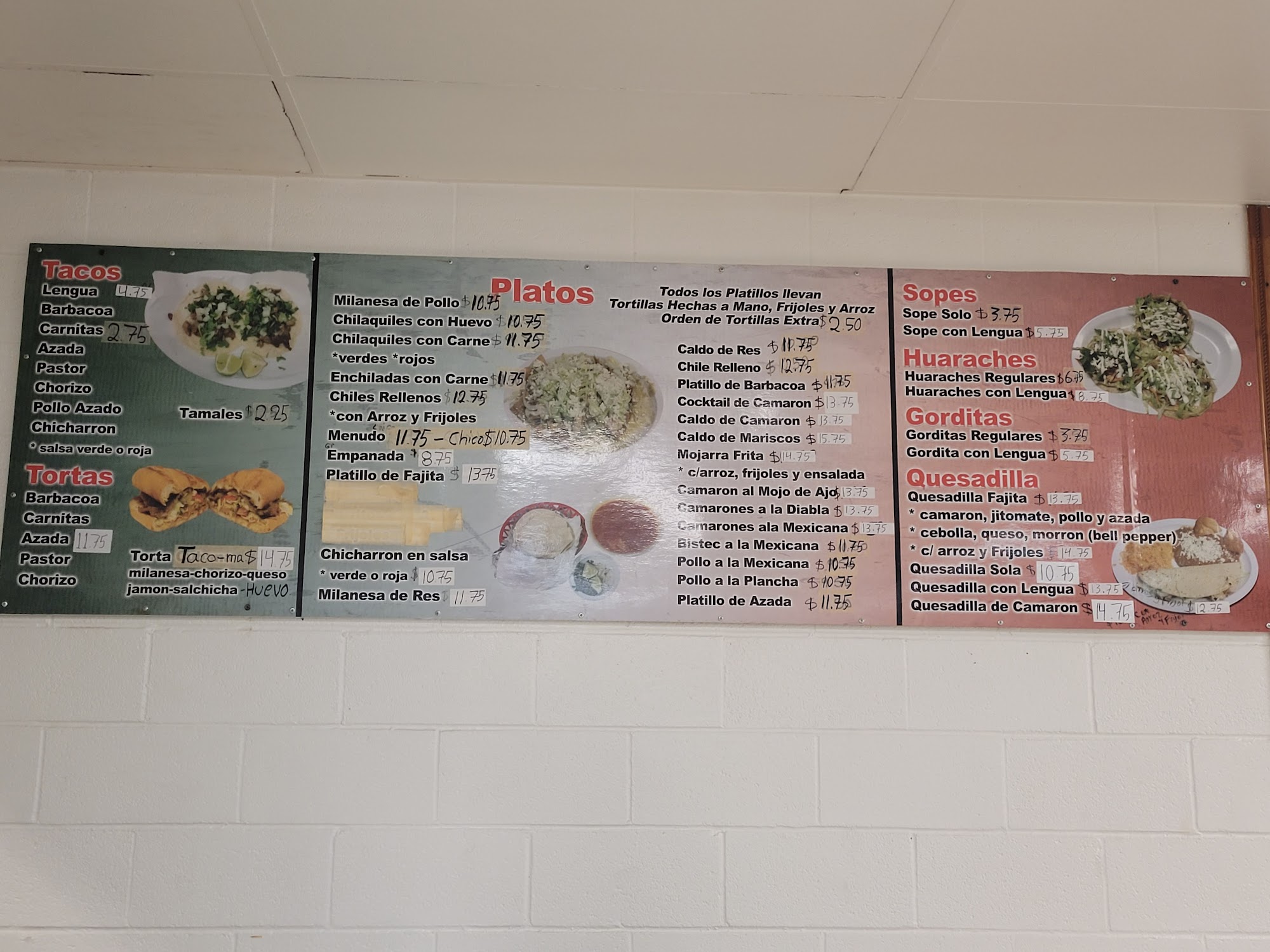 Taqueria San Luis Menu