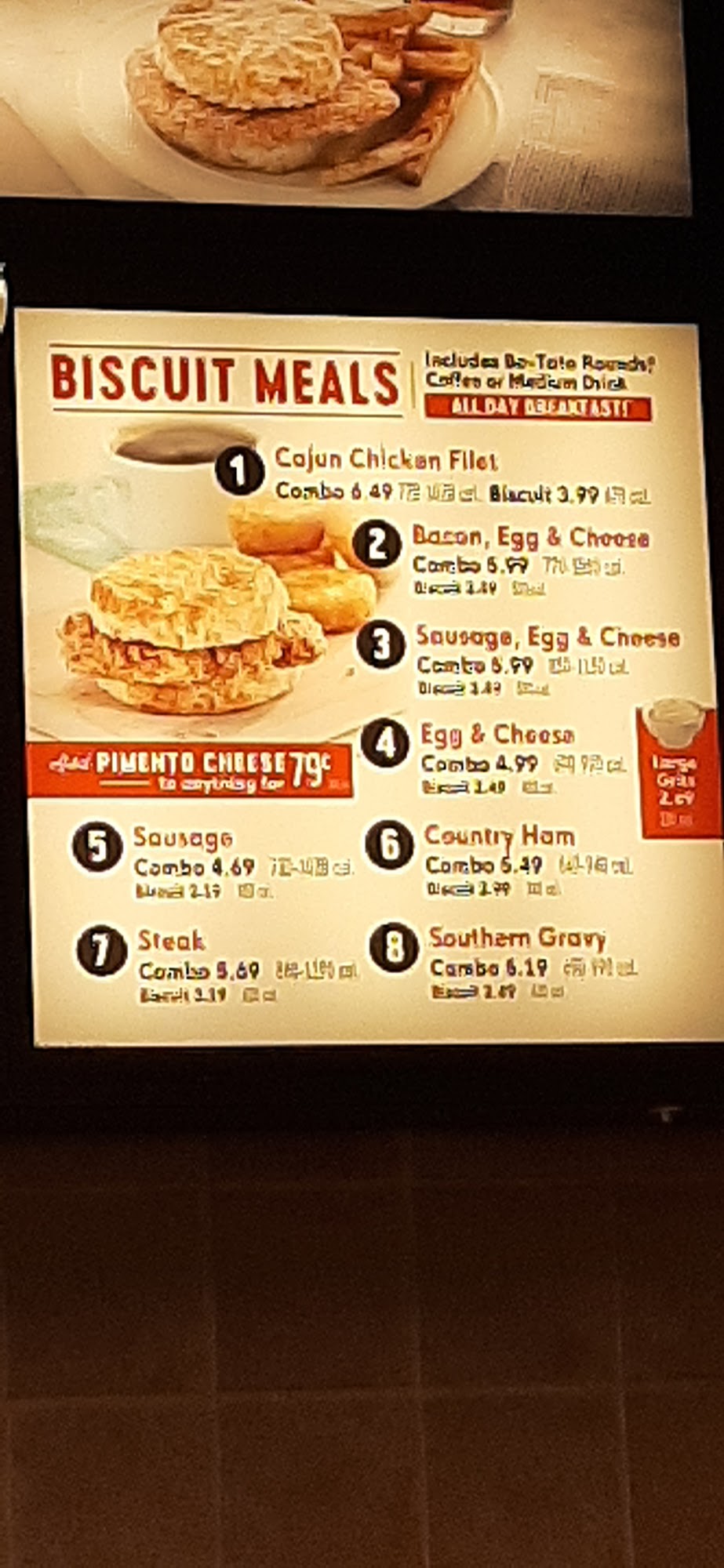 Bojangles Menu