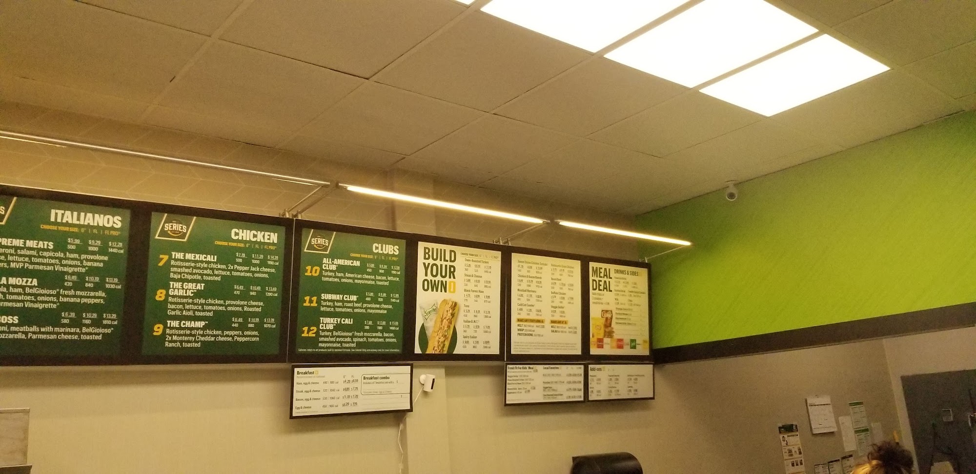 Subway Menu