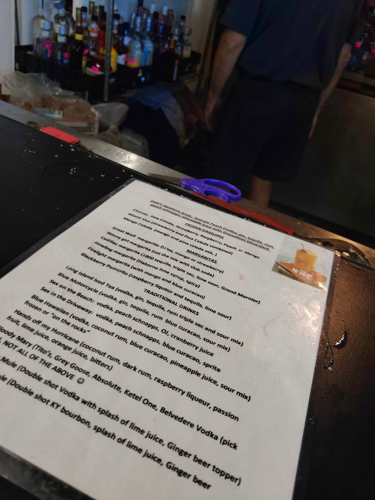 The Loose Moose Cottage Menu