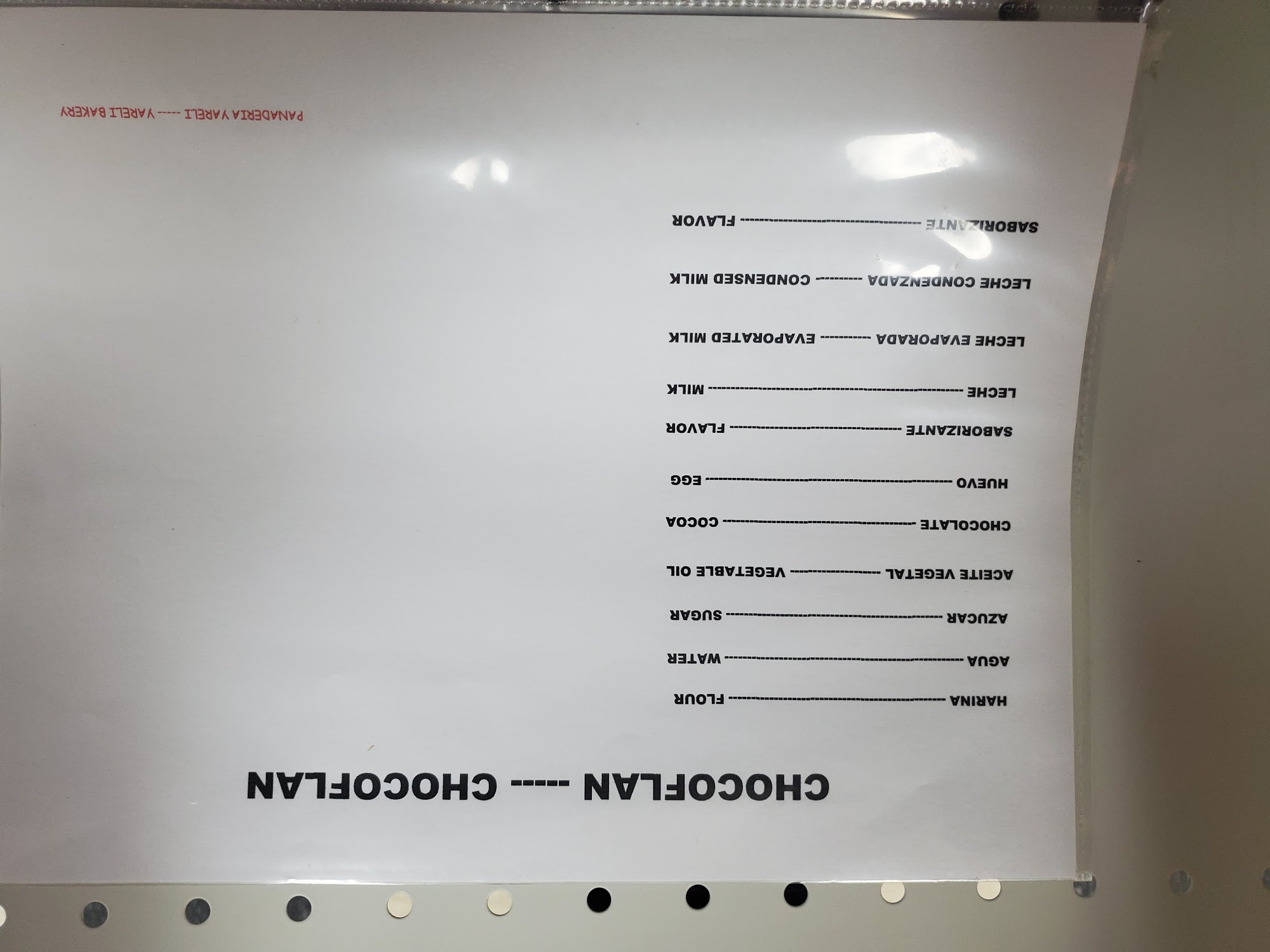 Minimarket salvamex Menu