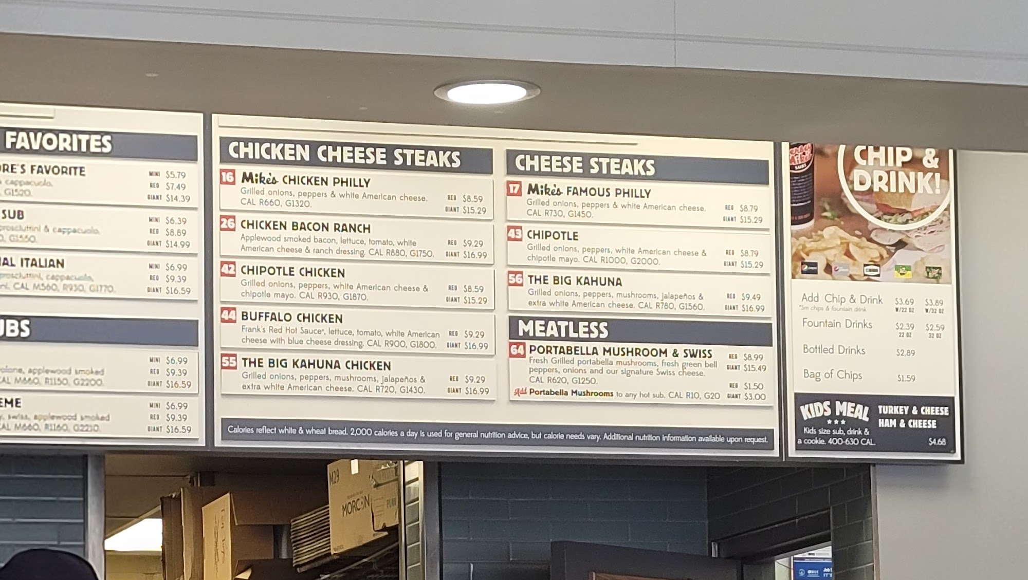Jersey Mike's Subs Menu