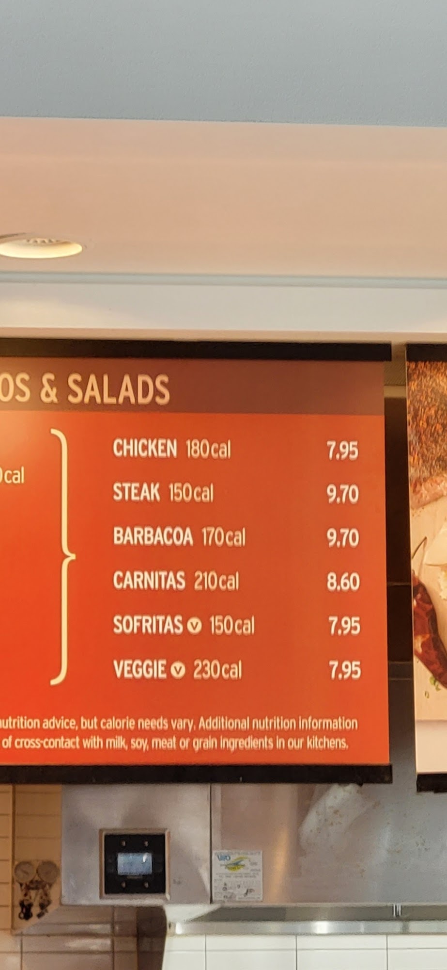 Chipotle Mexican Grill Menu