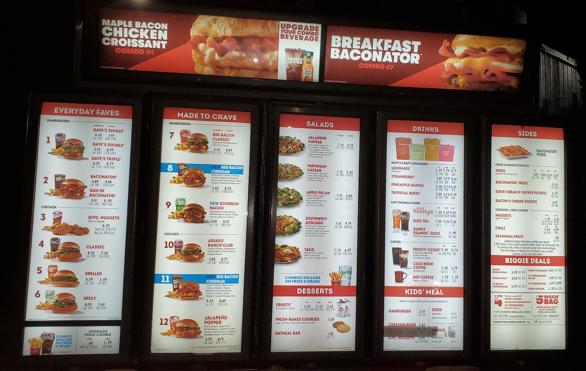 Wendy's Menu