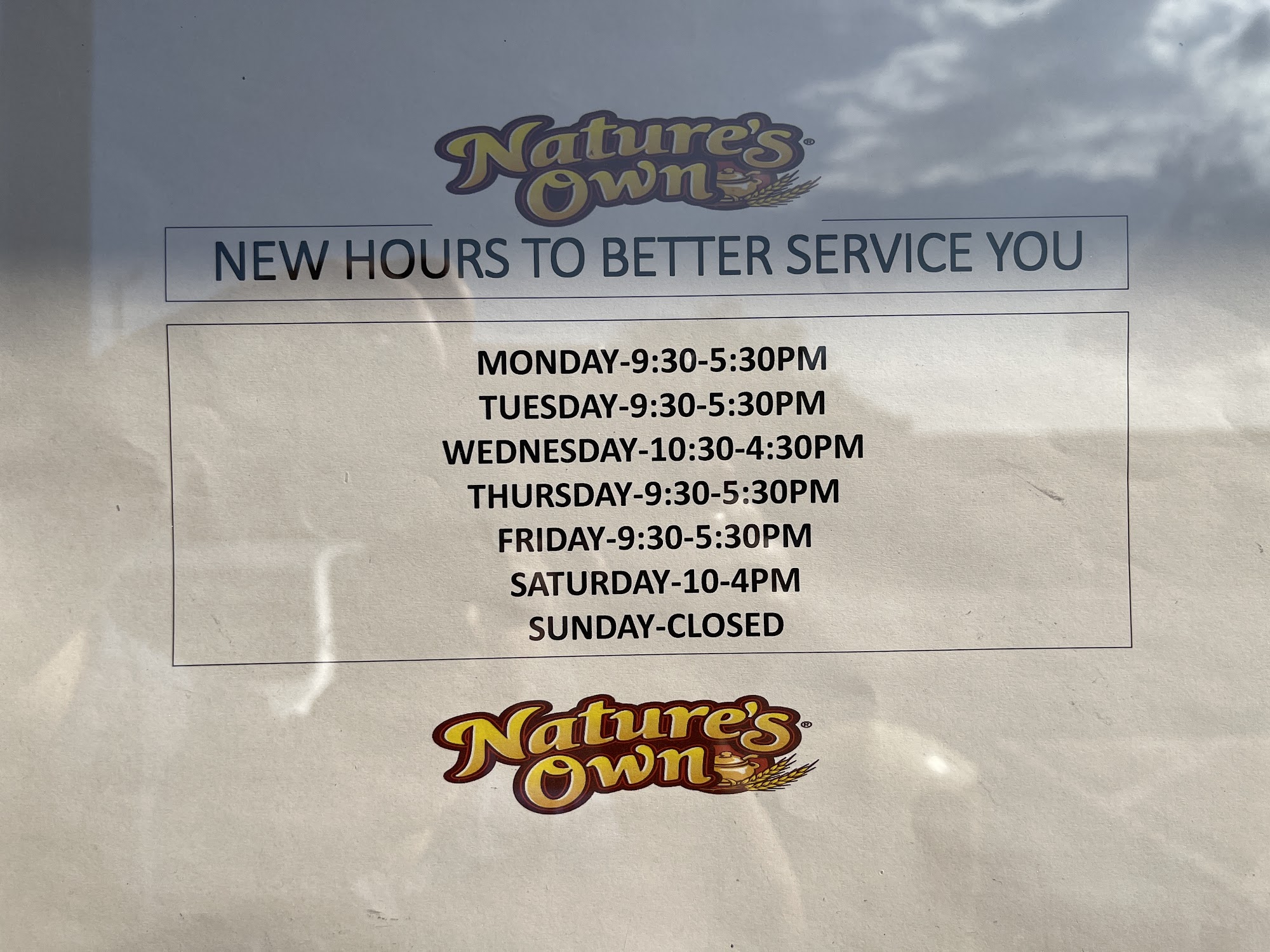 Flowers Bakery Outlet Menu