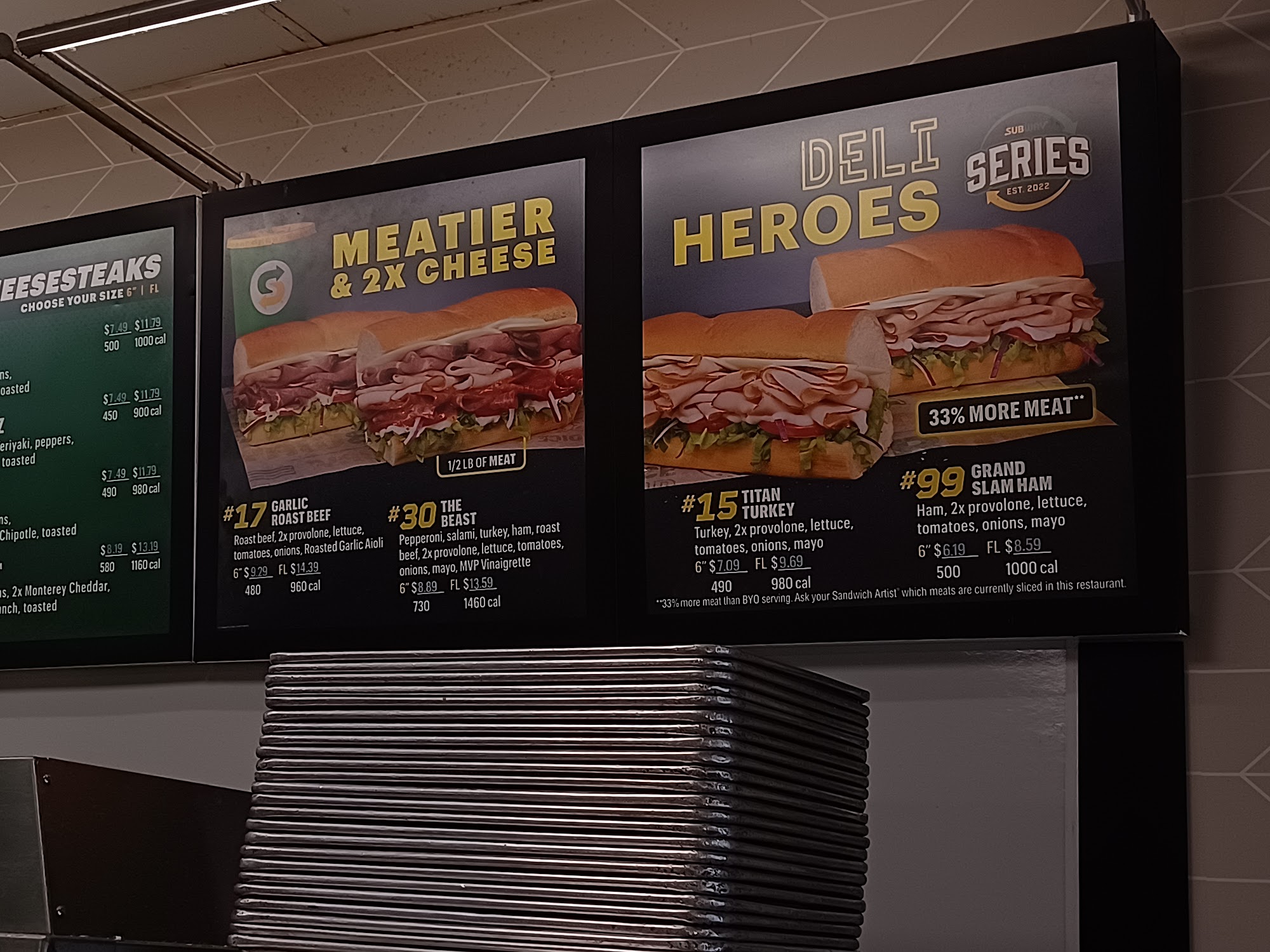 Subway Menu