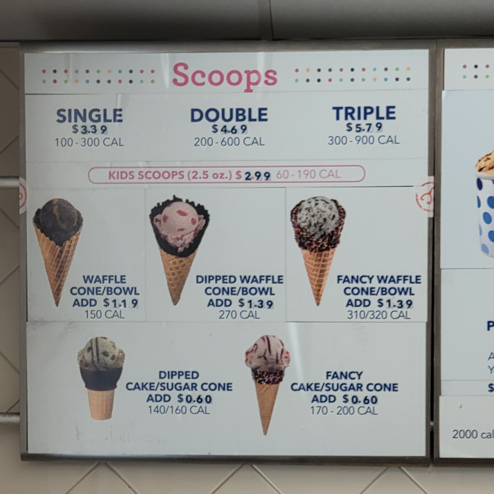 Baskin-Robbins Menu