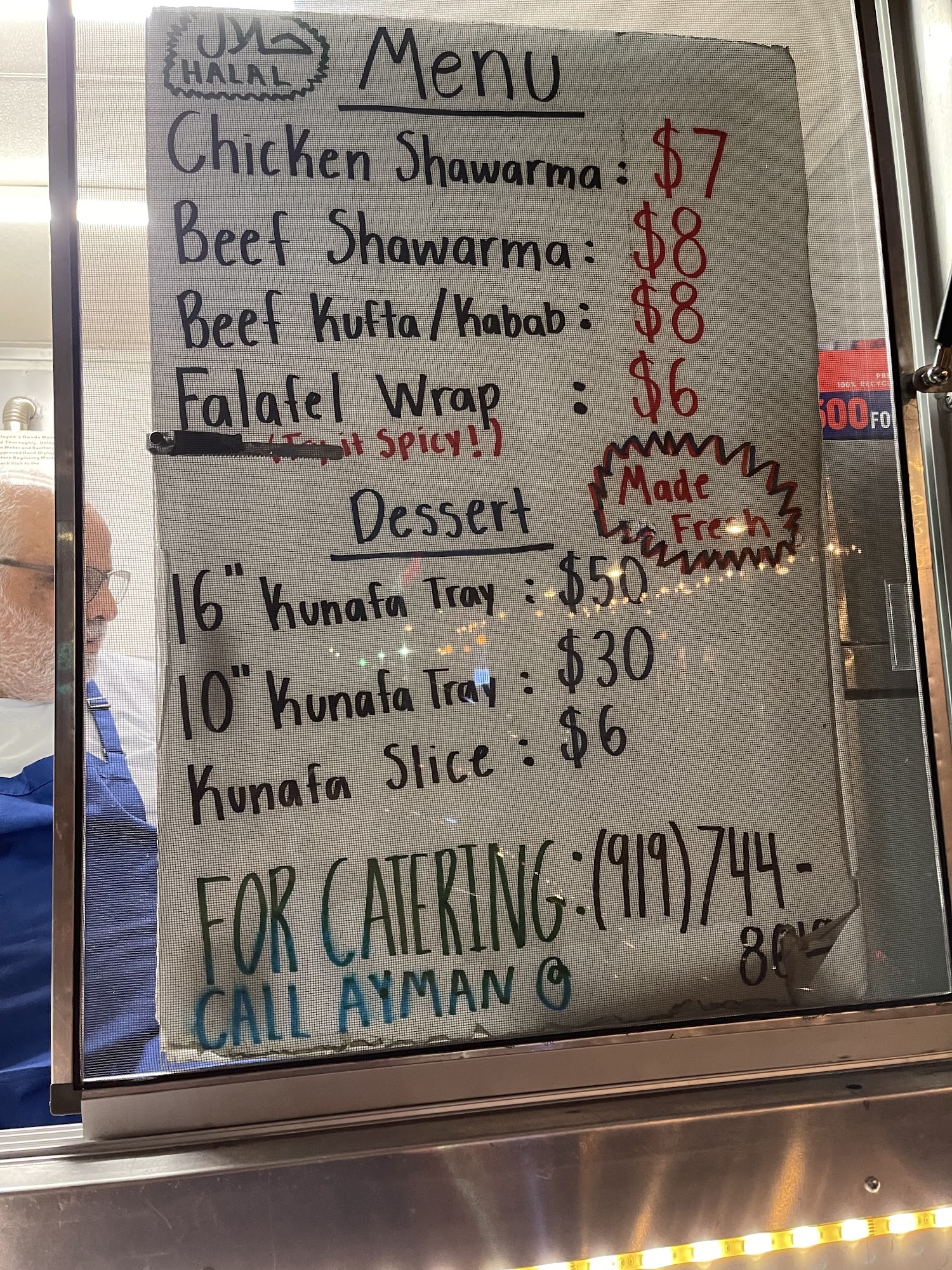 GreeTalian Grill Food Truck Menu