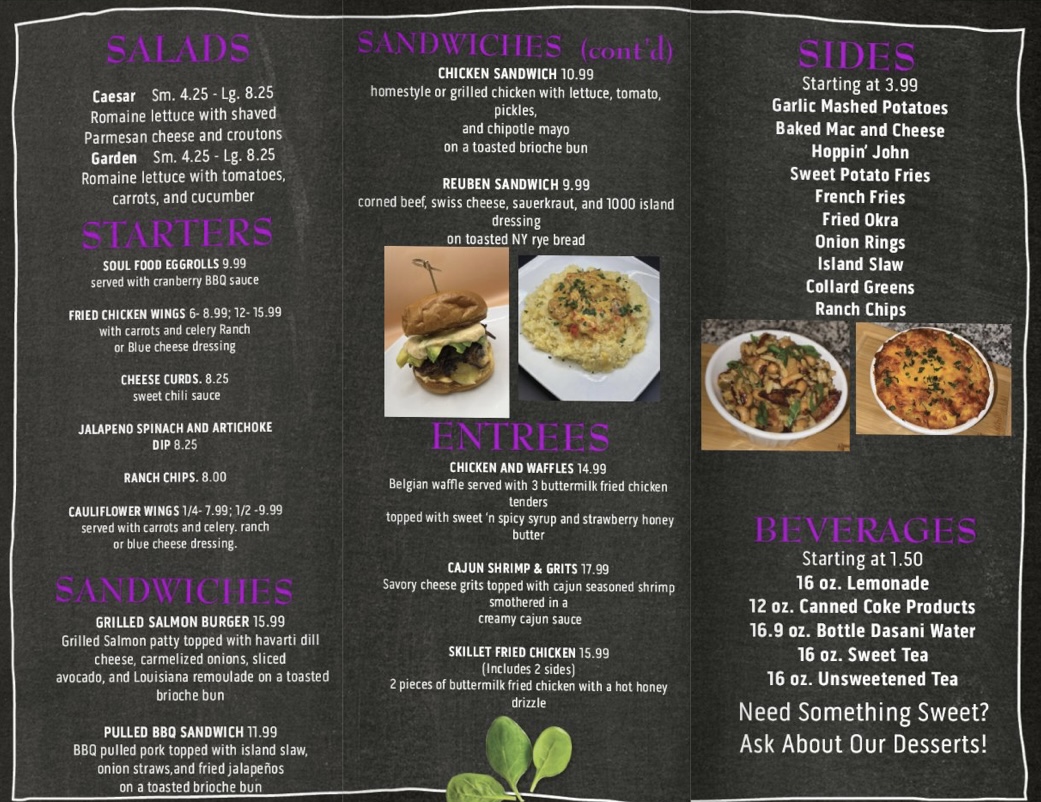 Adrienne's Kitchen & Catering Co. Menu