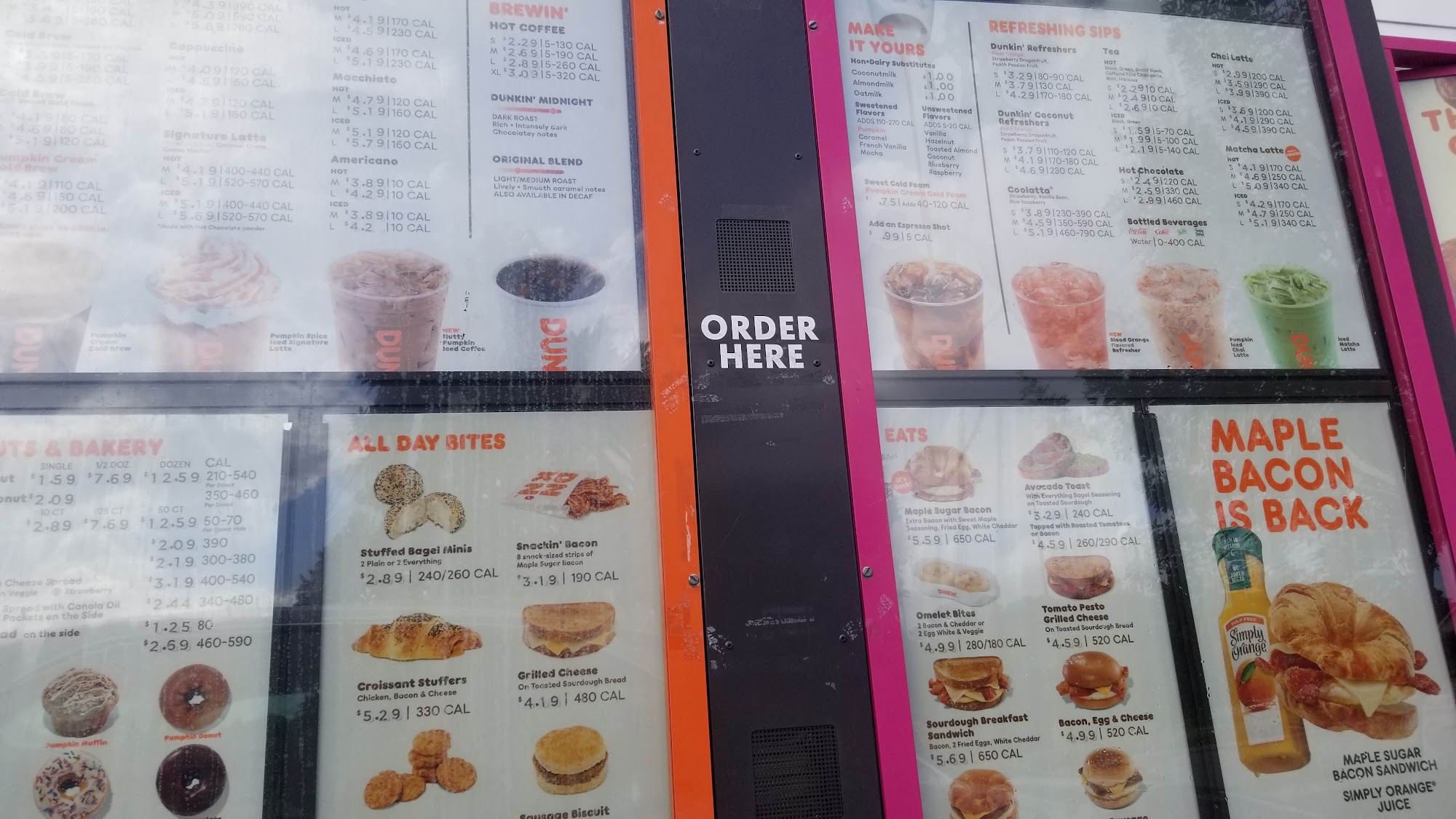 Dunkin' Menu