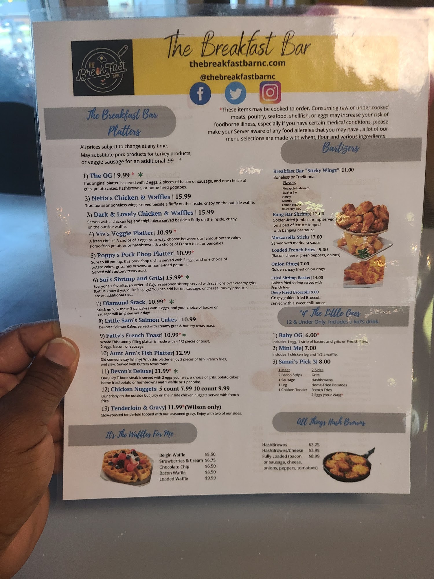 The Breakfast Bar Wilson Menu