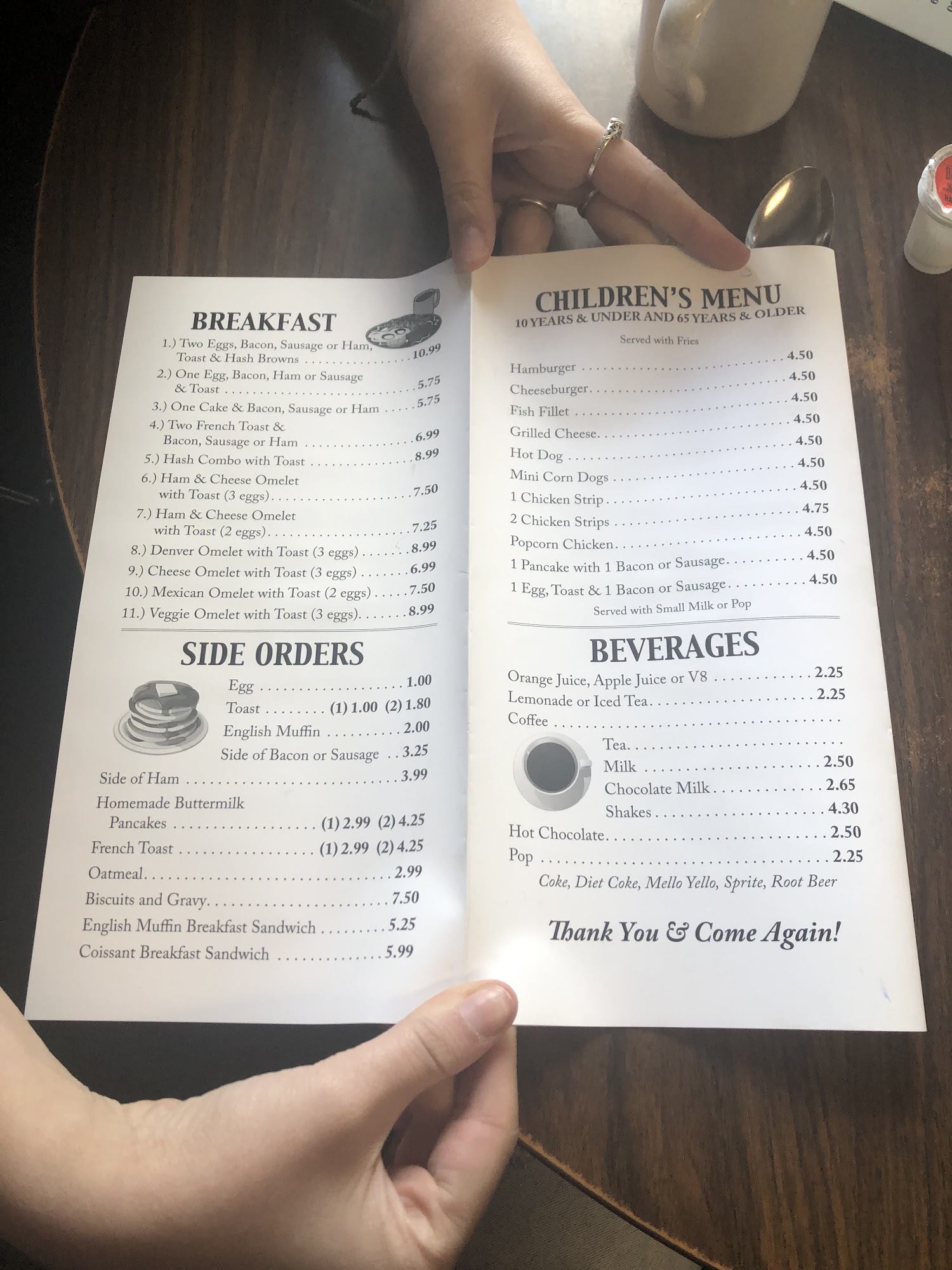 Rockford Cafe Menu