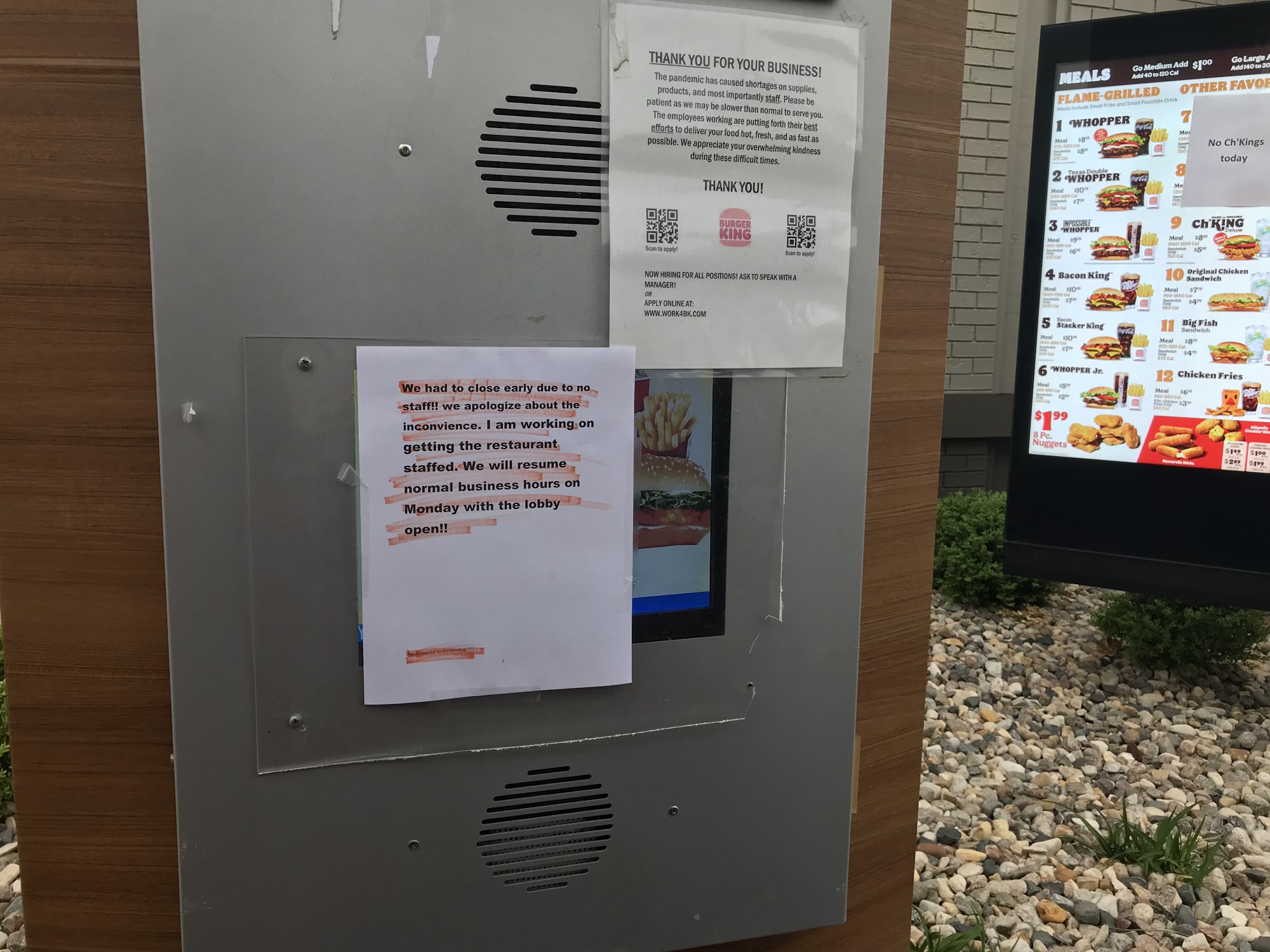 Burger King Menu