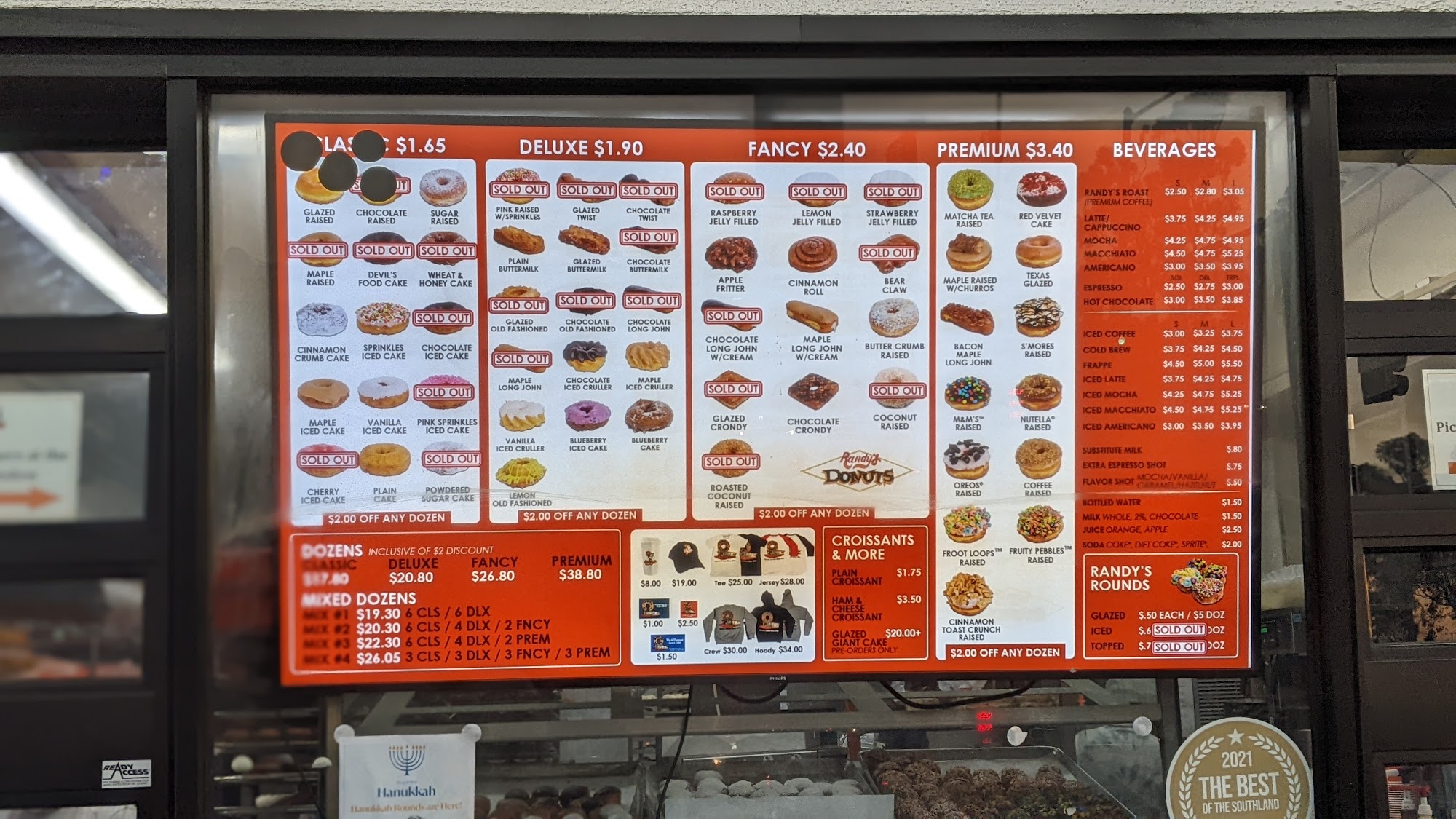 Randy's Donut Shop Menu